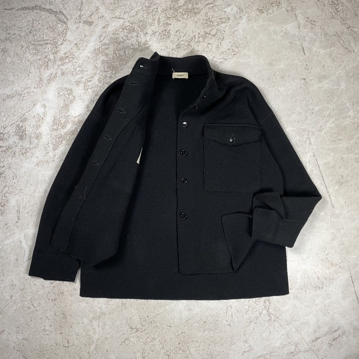 Barena × Barena Venezia Barena Venezia Men's Oversize Wool Uncut Overshirt Sweater Size US L / EU 52-54 / 3 - 2 Thumbnail