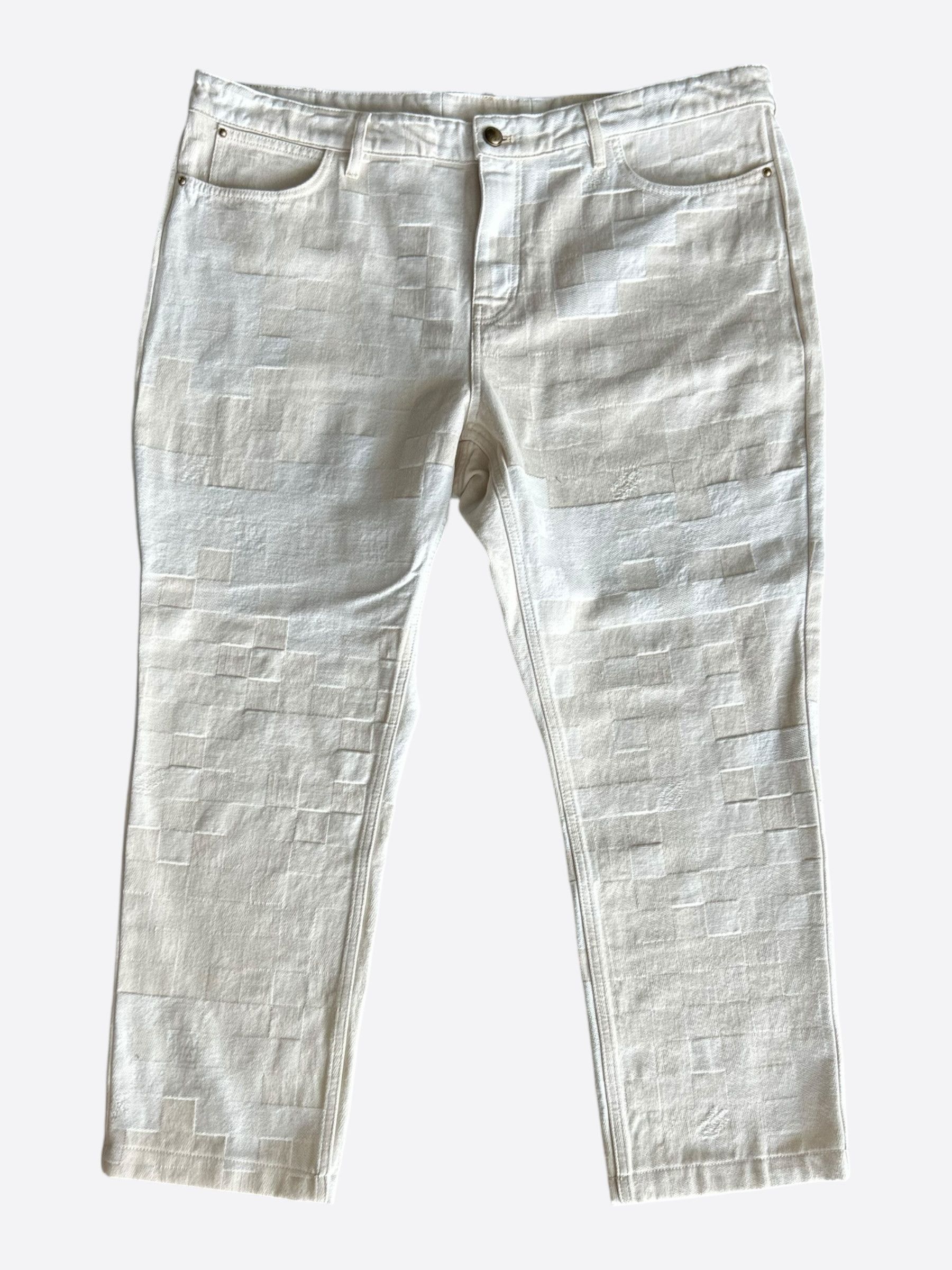 Louis Vuitton Louis Vuitton Beige Damoflage Straight Jeans Size US 40 / EU 56 - 1 Thumbnail