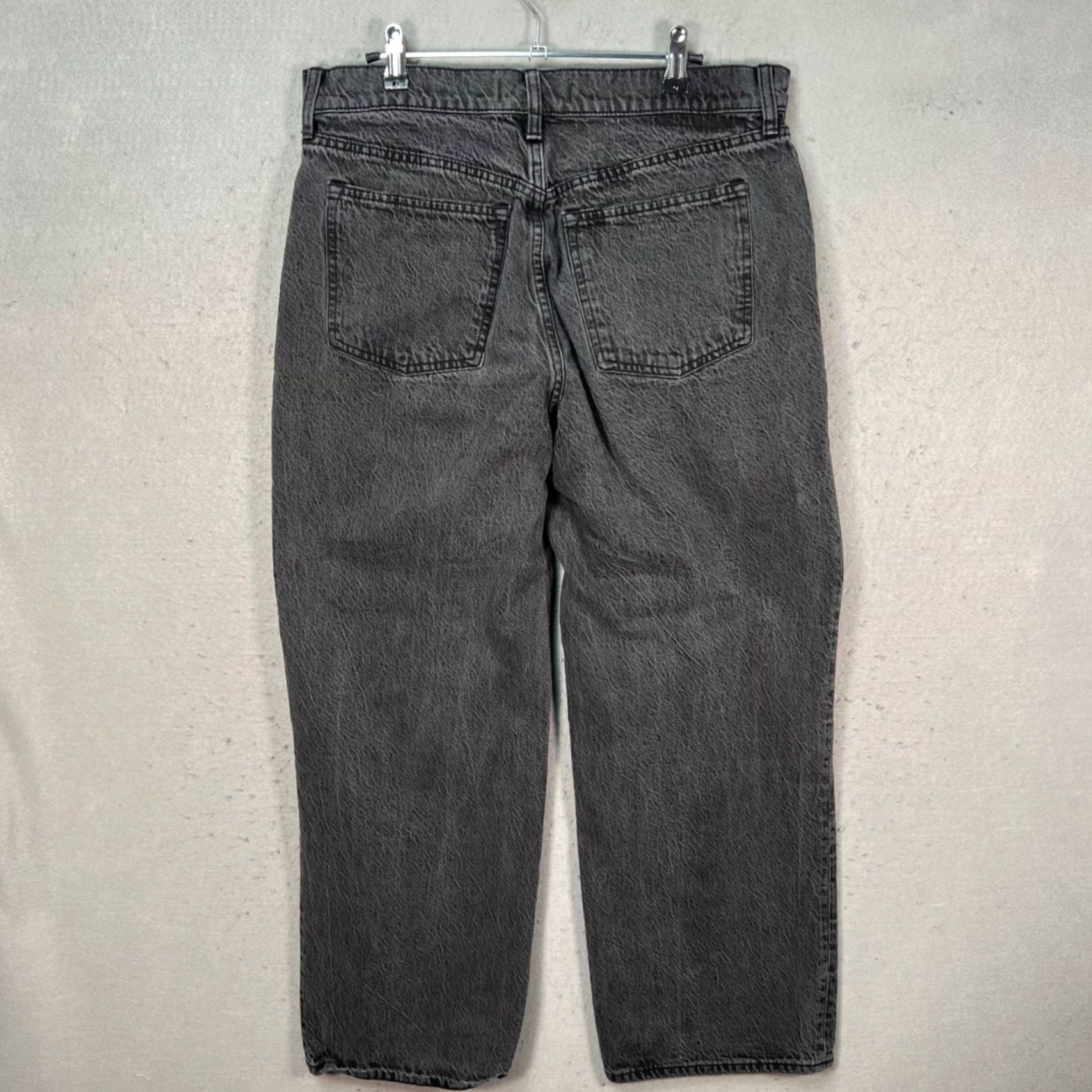Abercrombie & Fitch Abercrombie & Fitch Womens 31 / 12s Black High Rise Loose Fit Denim Jeans Shirt? Size 34" / US 12 / IT 48 - 2 Thumbnail