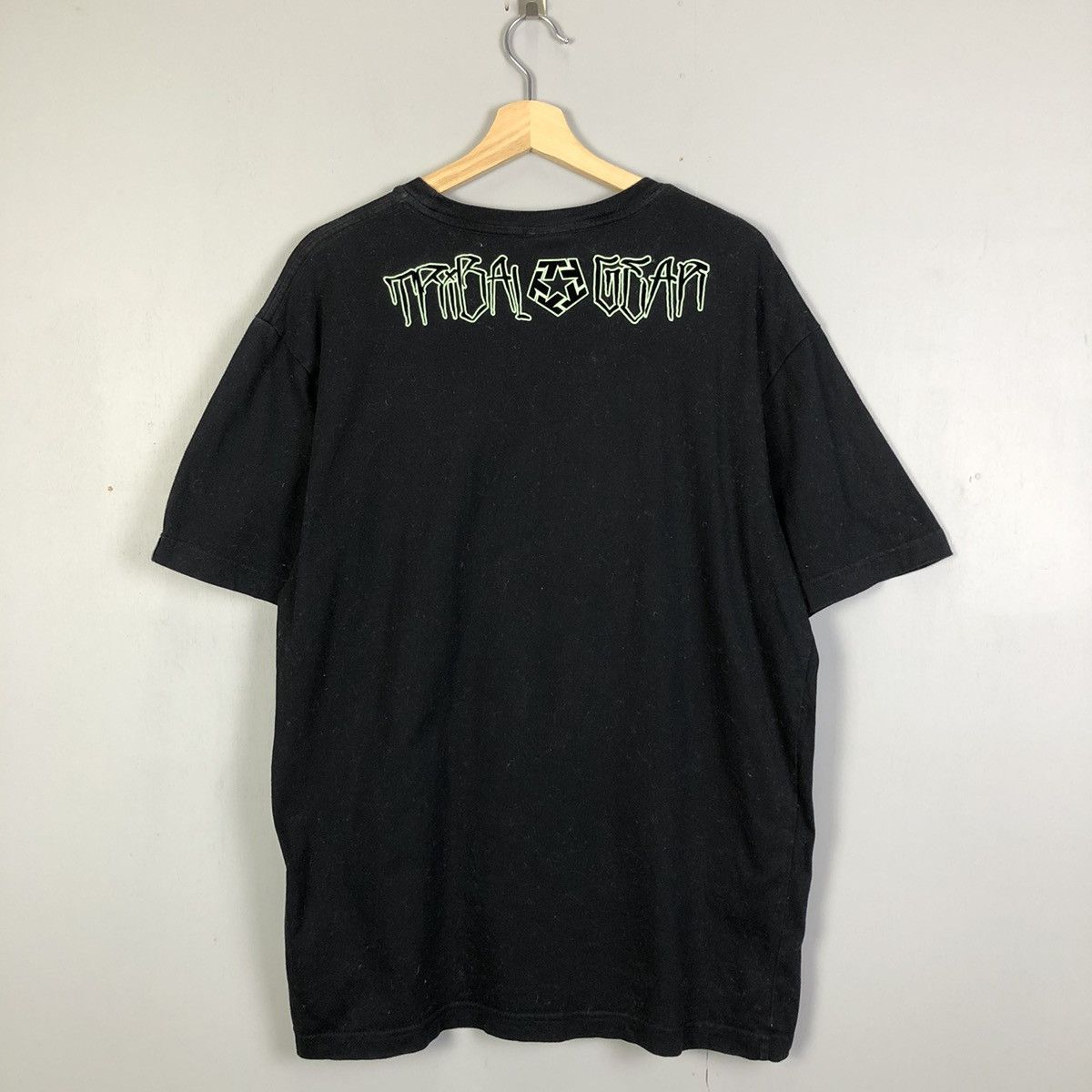 Vintage Japanese Brand Streetwear Ginga Staff Tees selling Medium Size Black Color