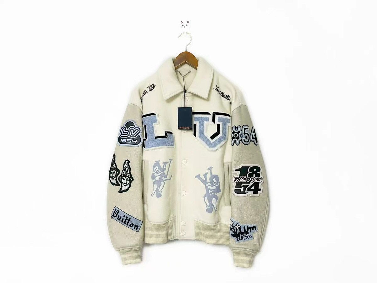 Louis Vuitton Virgil Abloh Wizard of Oz Varsity Jacket Blue Size 50