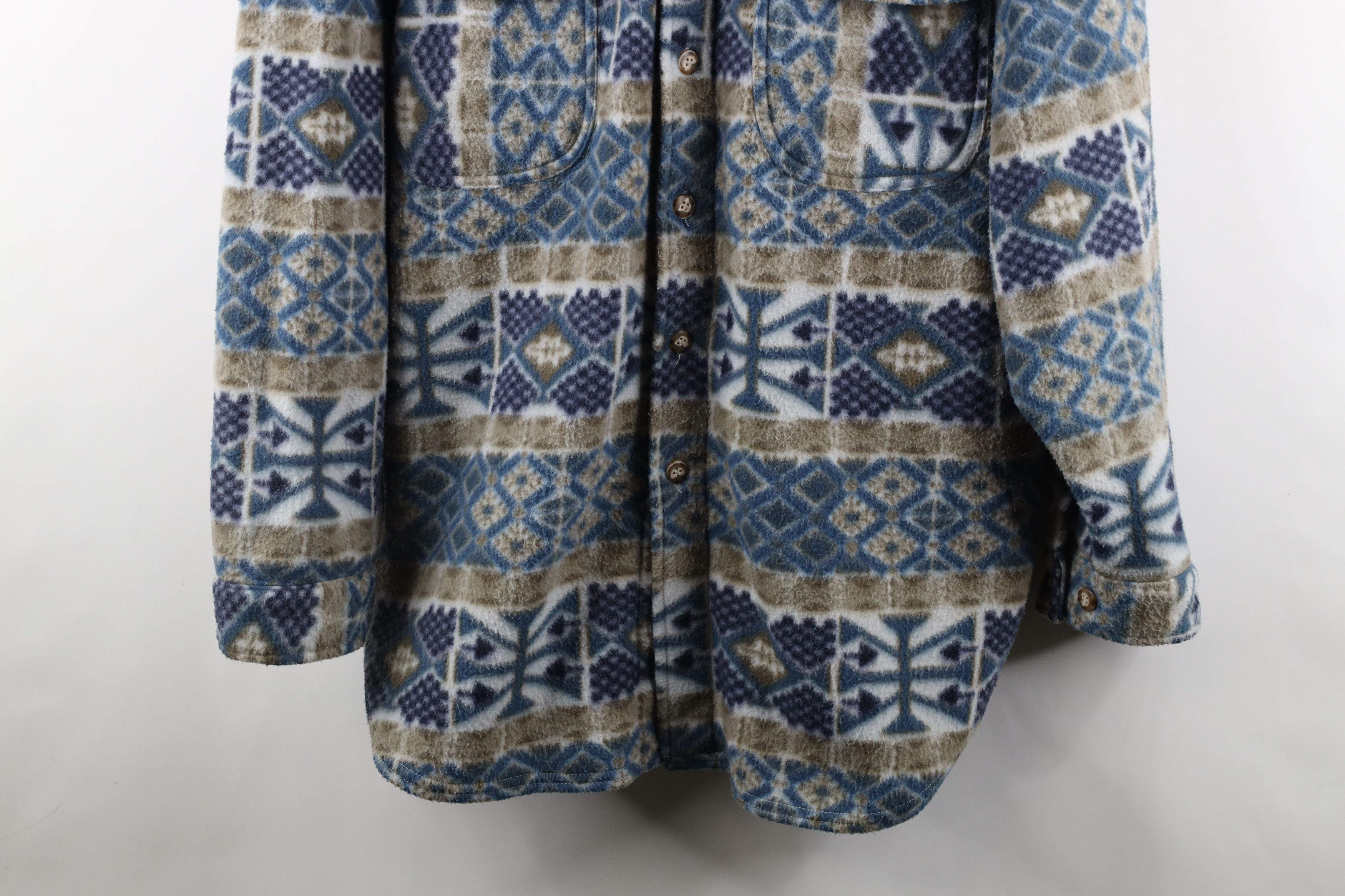 Vintage Vintage 90s Streetwear Fiesta Fleece Button Shirt Jacket Jac Size US XL / EU 56 / 4 - 3 Thumbnail