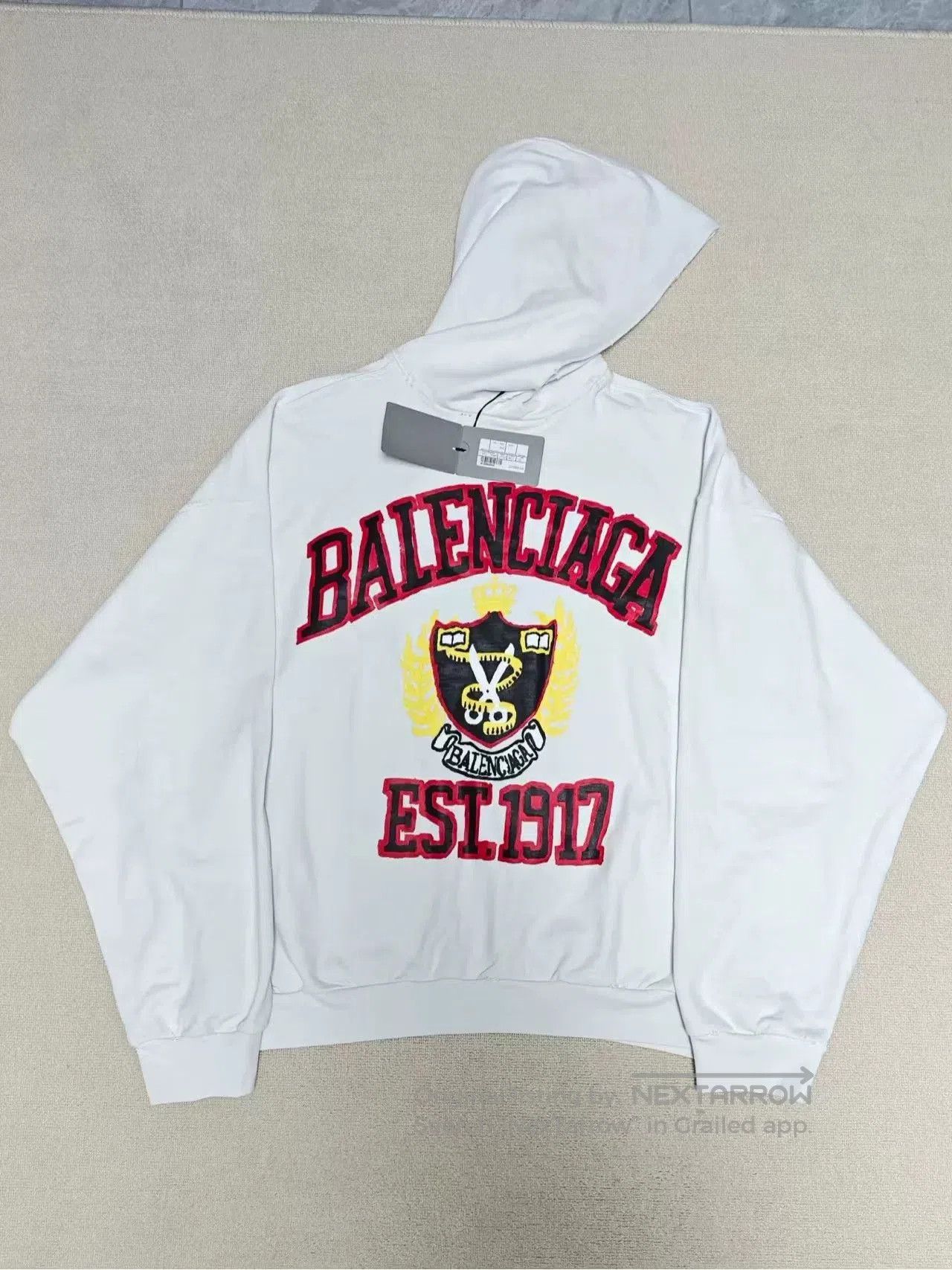 Balenciaga Balenciaga 23SS Wheat Ear Scissors Distressed Hoodie. Size US XXS / EU 40 - 1 Thumbnail