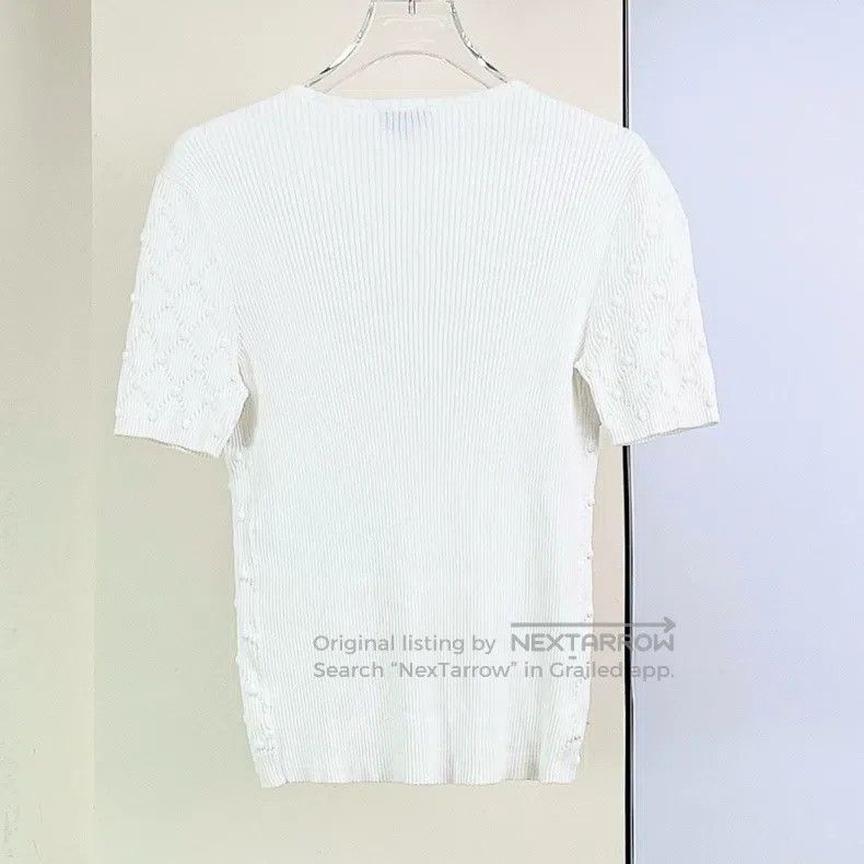 Chanel Chanel 22B white three-dimensional dot knitted short sleev Size XXS / US 00 / IT 34 - 2 Thumbnail