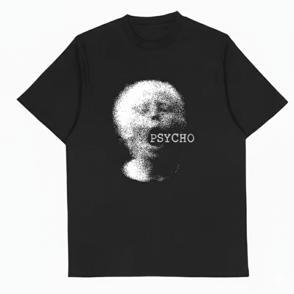 Other Y2K Street Retro Creative Psycho High Quality Black T-Shirt Size US XXL / EU 58 / 5 - 1 Thumbnail