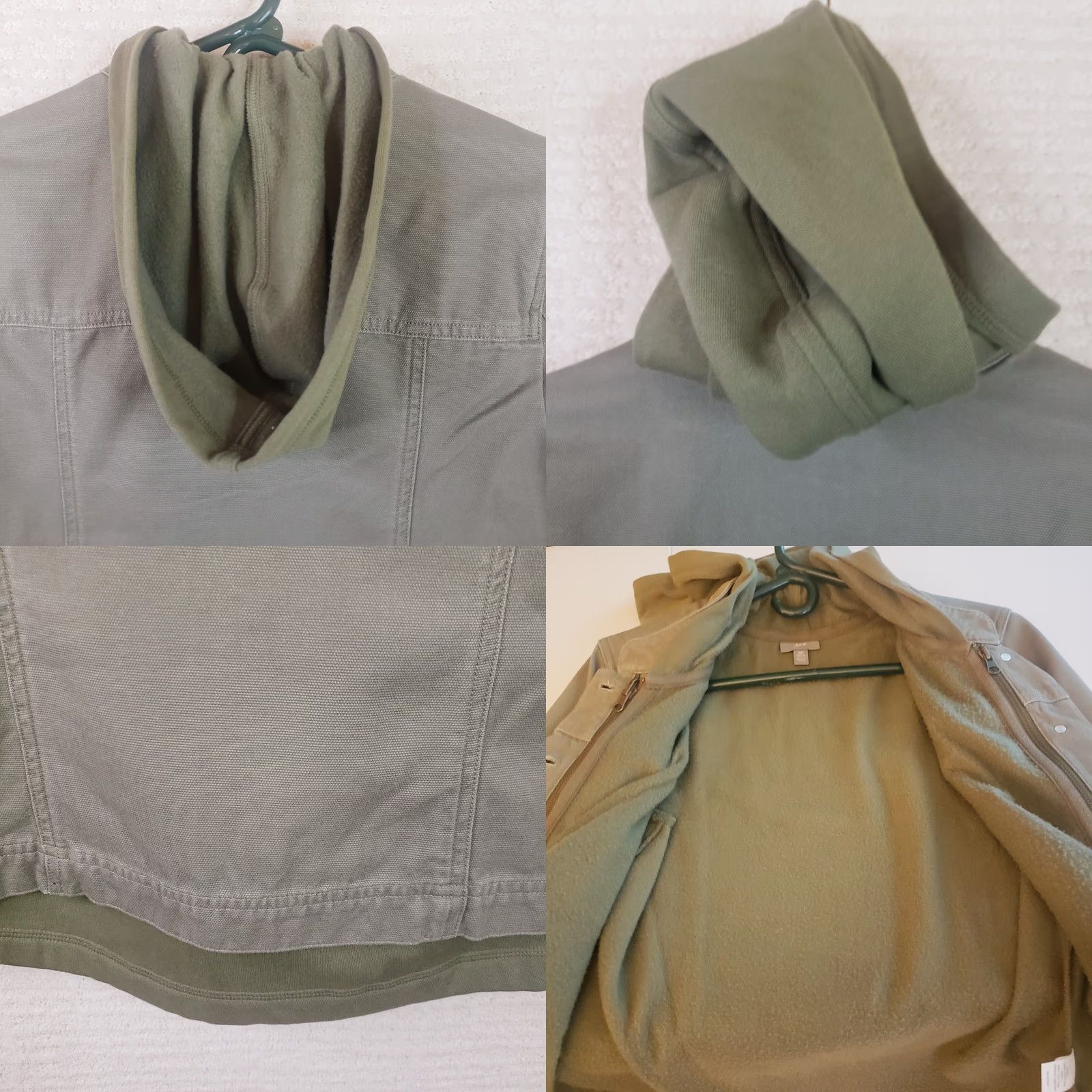 J. Jill J Jill Jacket Petite Short Army Green Canvas Inner Liner Hoodie Pockets Button Closure 2-in-1 Vintage? No, Not Vintage Size S / US 4 / IT 40 - 9 Thumbnail