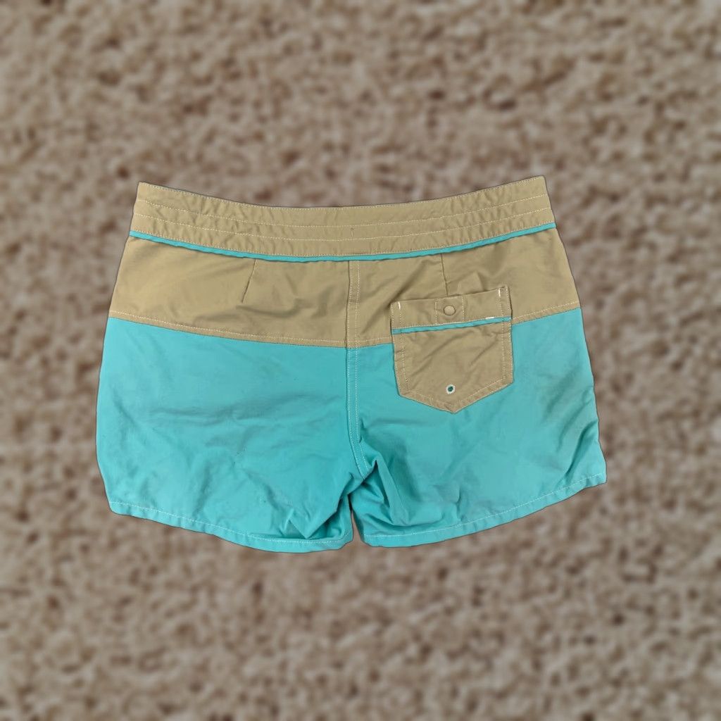 Patagonia Patagonia Shorts Womens 0 Teal Beige Nylon Blend Stretch Double Button Pockets Size 25" / US 0 / IT 36 - 1 Thumbnail