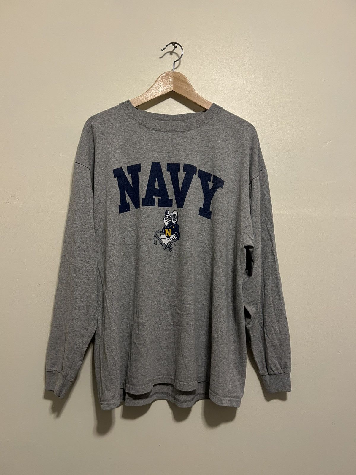 Steve And Barrys Y2K Vintage Navy Long Sleeve Tee Size US XL / EU 56 / 4 - 1 Thumbnail