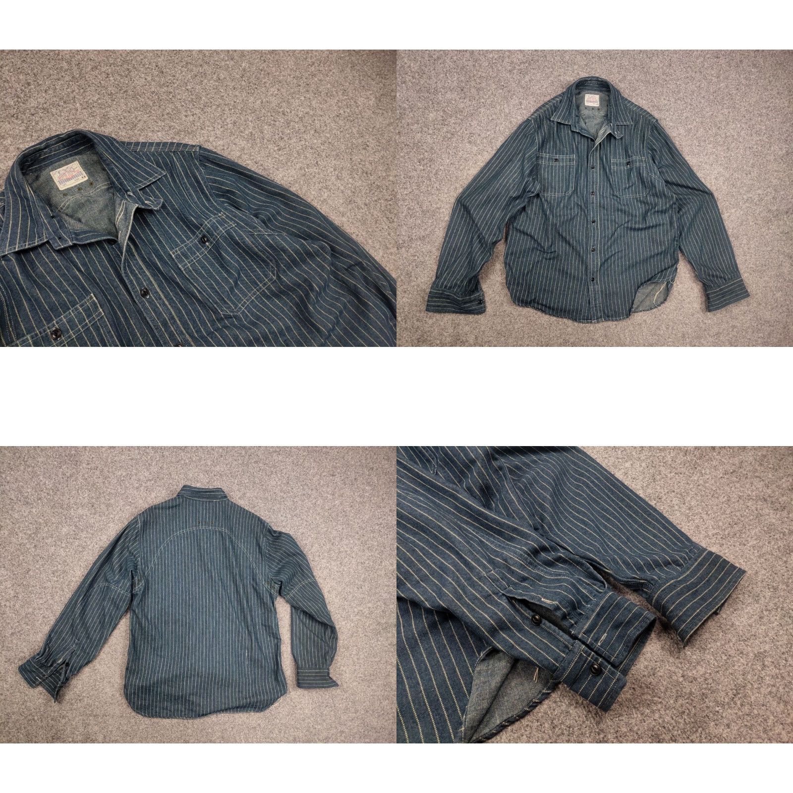Vintage Non Stock Flyer Japan Wabash Vent Hole Vintage Style Work Shirt Size US XXL / EU 58 / 5 - 8 Thumbnail