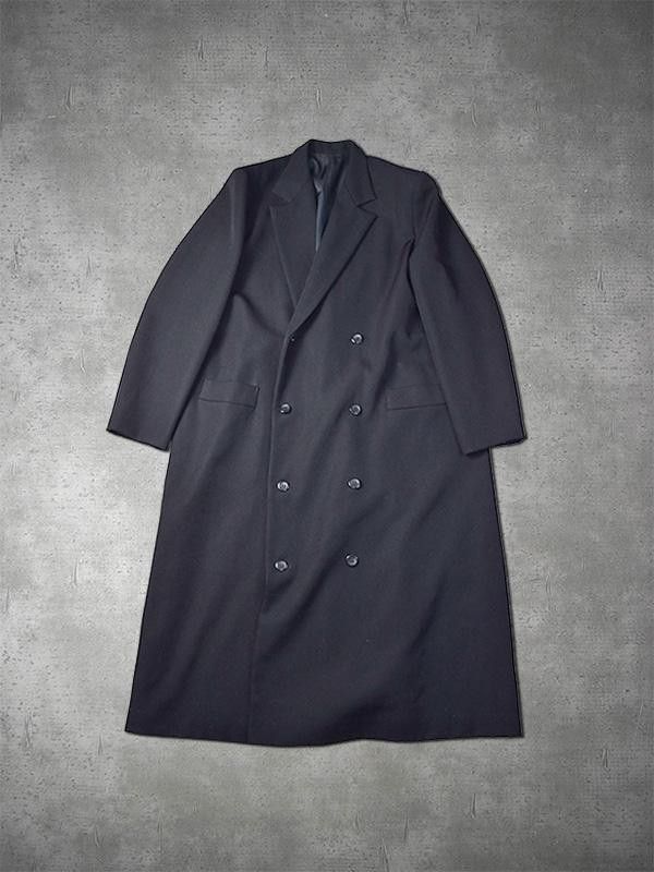 Y's Yohji Yamamoto 80s Black Wool Long Coat
