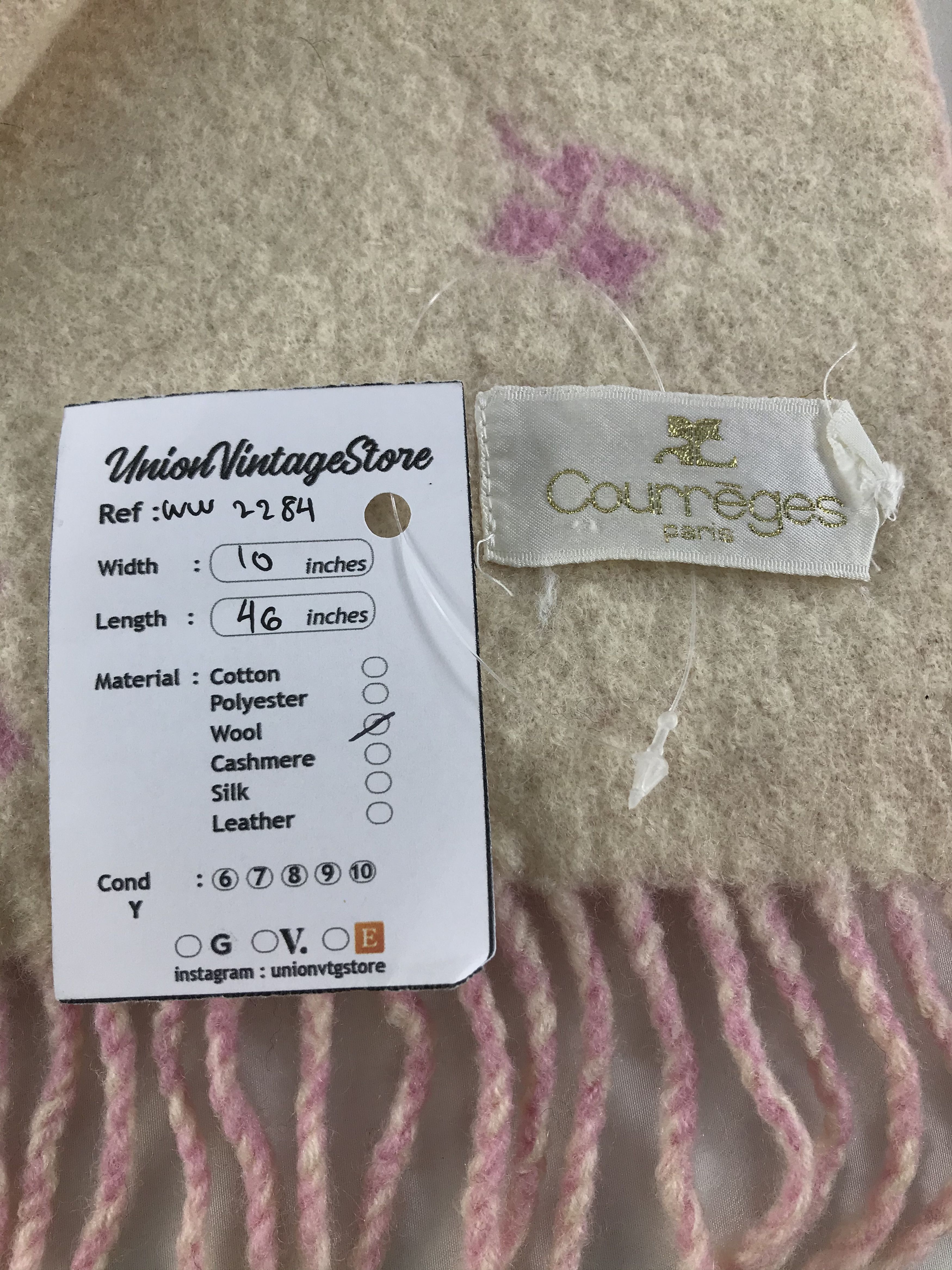 Courreges × Vintage Courreges Homme Scarf / Muffler / Neckwear - WW2284 Size ONE SIZE - 5 Thumbnail