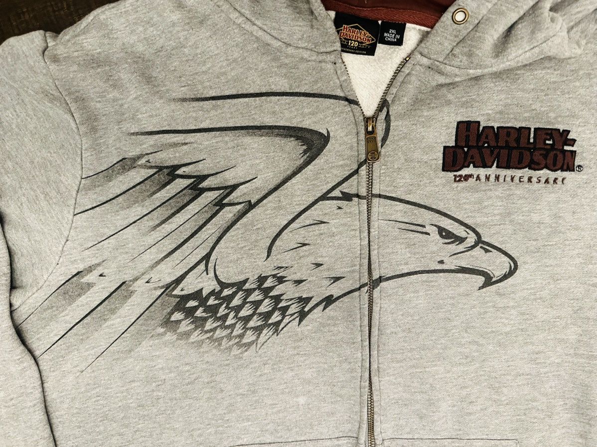 Harley Davidson Harley-Davidson Men's 2XL 120th Anniv. Full Zip Up Hoodie Size US XXL / EU 58 / 5 - 4 Thumbnail