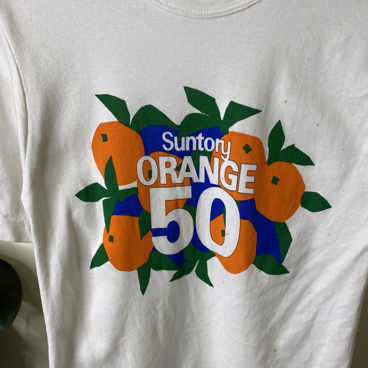 Vintage Vintage 80s Suntory Orange 50 Japanese Drink Promo Tshirt Size US XS / EU 42 / 0 - 2 Thumbnail
