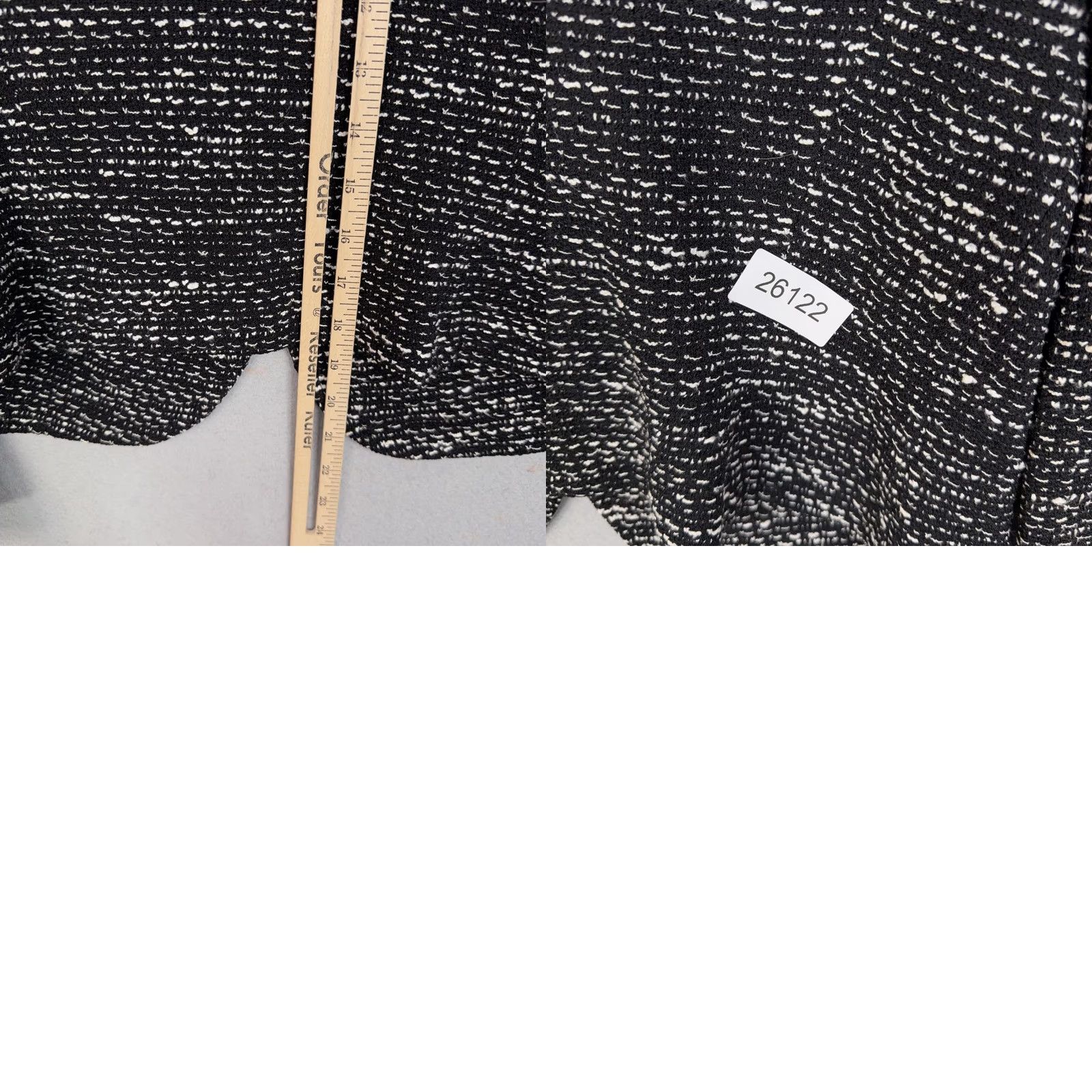 St. John St. John Blazer Womens 8 Black White Knit Shawl Collar Button Short Wool Blend Jacket Sweater Size M / US 6-8 / IT 42-44 - 8 Thumbnail