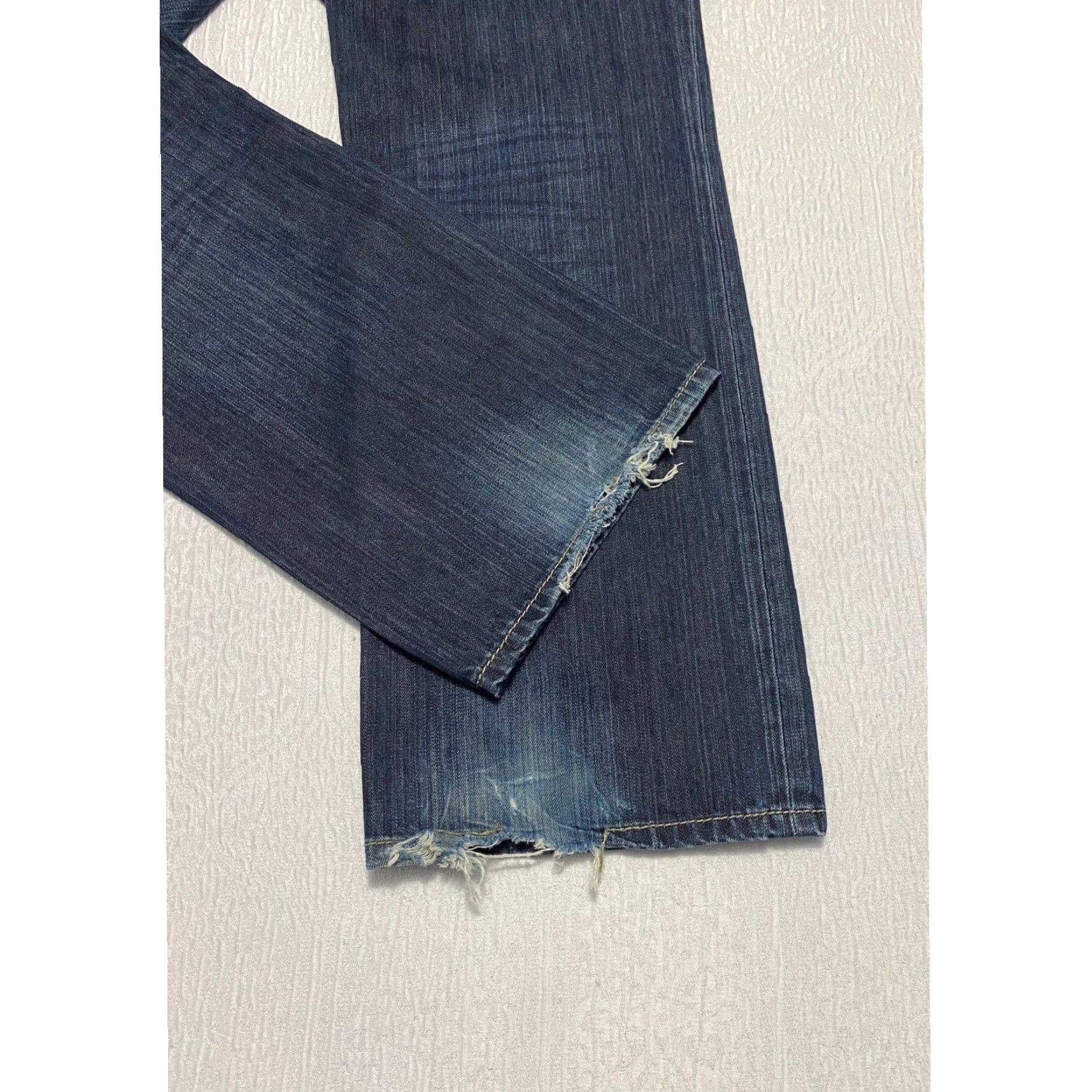Vintage SR 07 Start Revolution Bootcut Jeans Men's Size 40×31 Blue Denim Distressed Pockets 5-Pocket Zipper Button Classic Fit Size US 40 / EU 56 - 3 Thumbnail