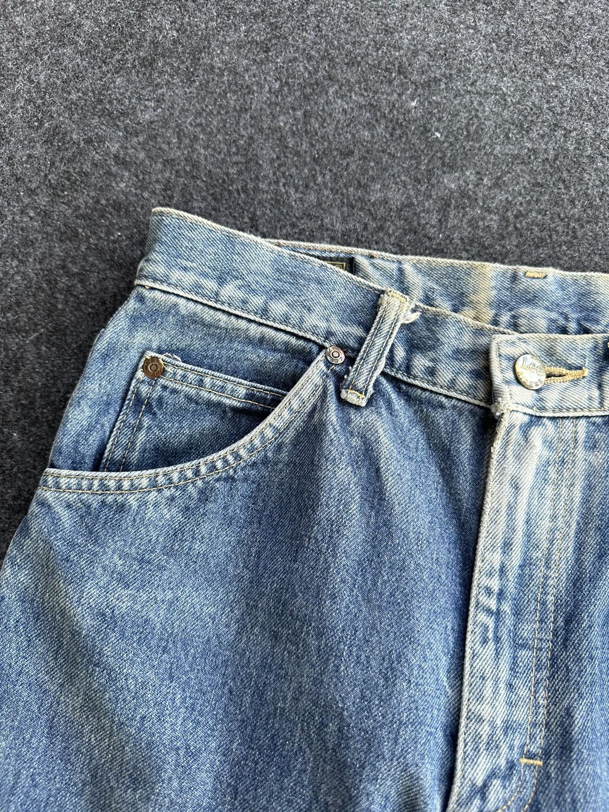 Lee × Vintage Vintage Lee Rider Sanforized 1970s Blue Wash Denim F85 Size US 28 / EU 44 - 7 Thumbnail