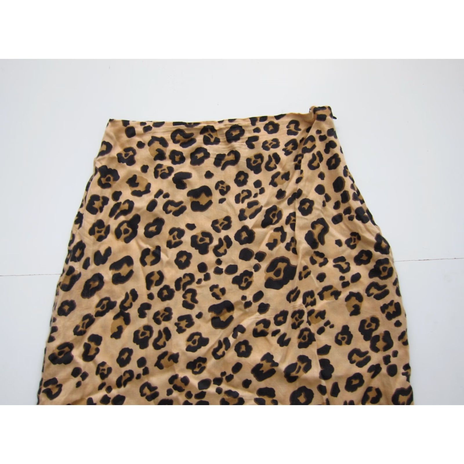 Vintage Stillwater Stillwater 100% Rayon Brown Leopard Print Pencil Straight Skirt XL Women Midi Zip Lined Size 40" / US 18 - 4 Thumbnail