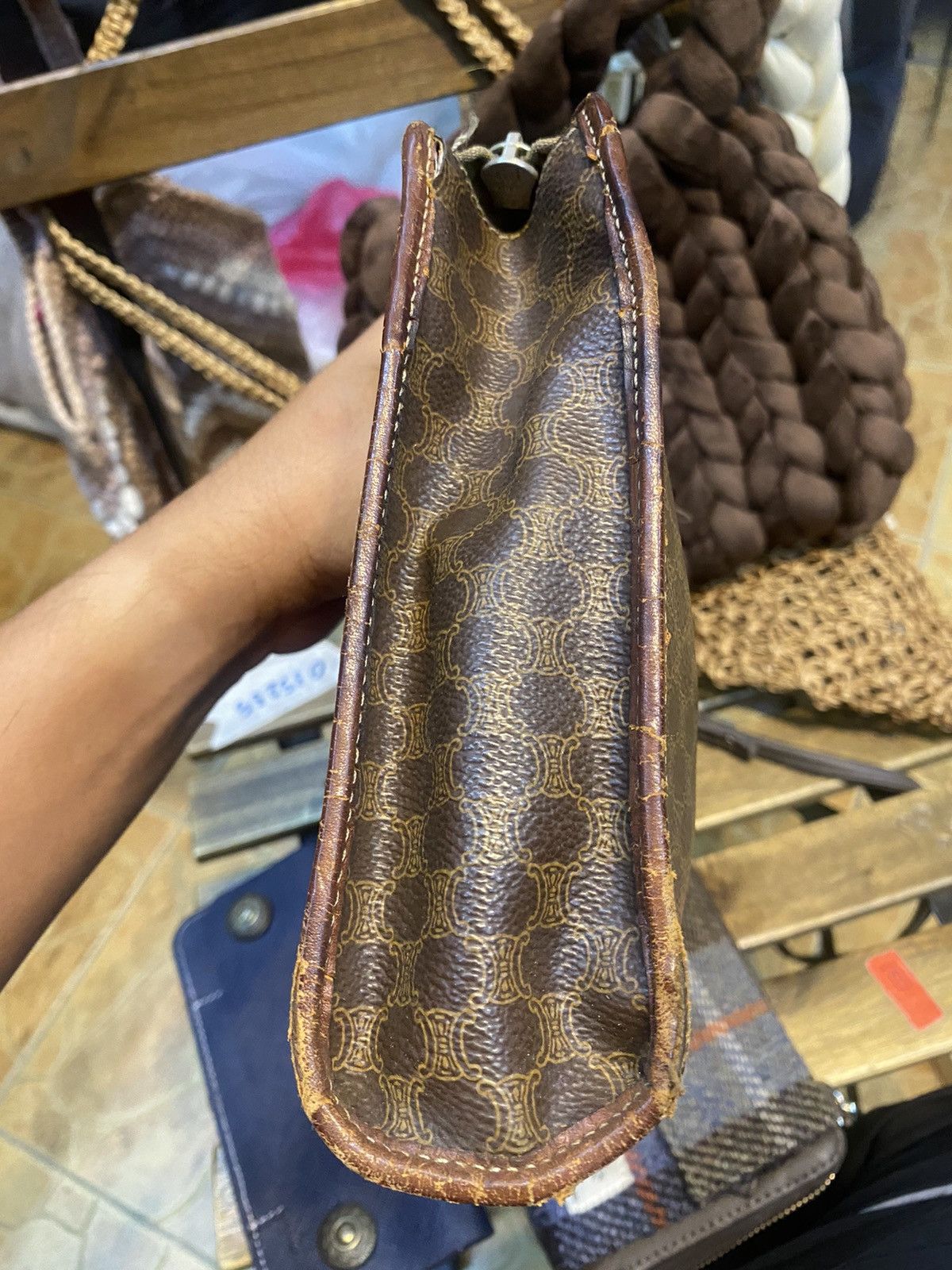 Celine Authentic Vintage Celine Monogram Clutch Size ONE SIZE - 7 Thumbnail