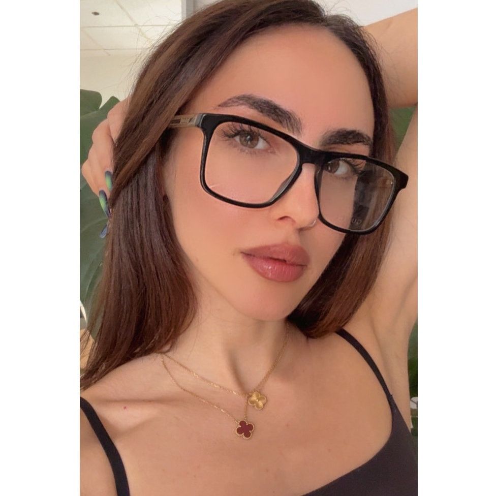 Gucci NEW Gucci GG0561ON Black Gold Logo Unisex Eyeglasses Frames Size ONE SIZE - 1 Thumbnail