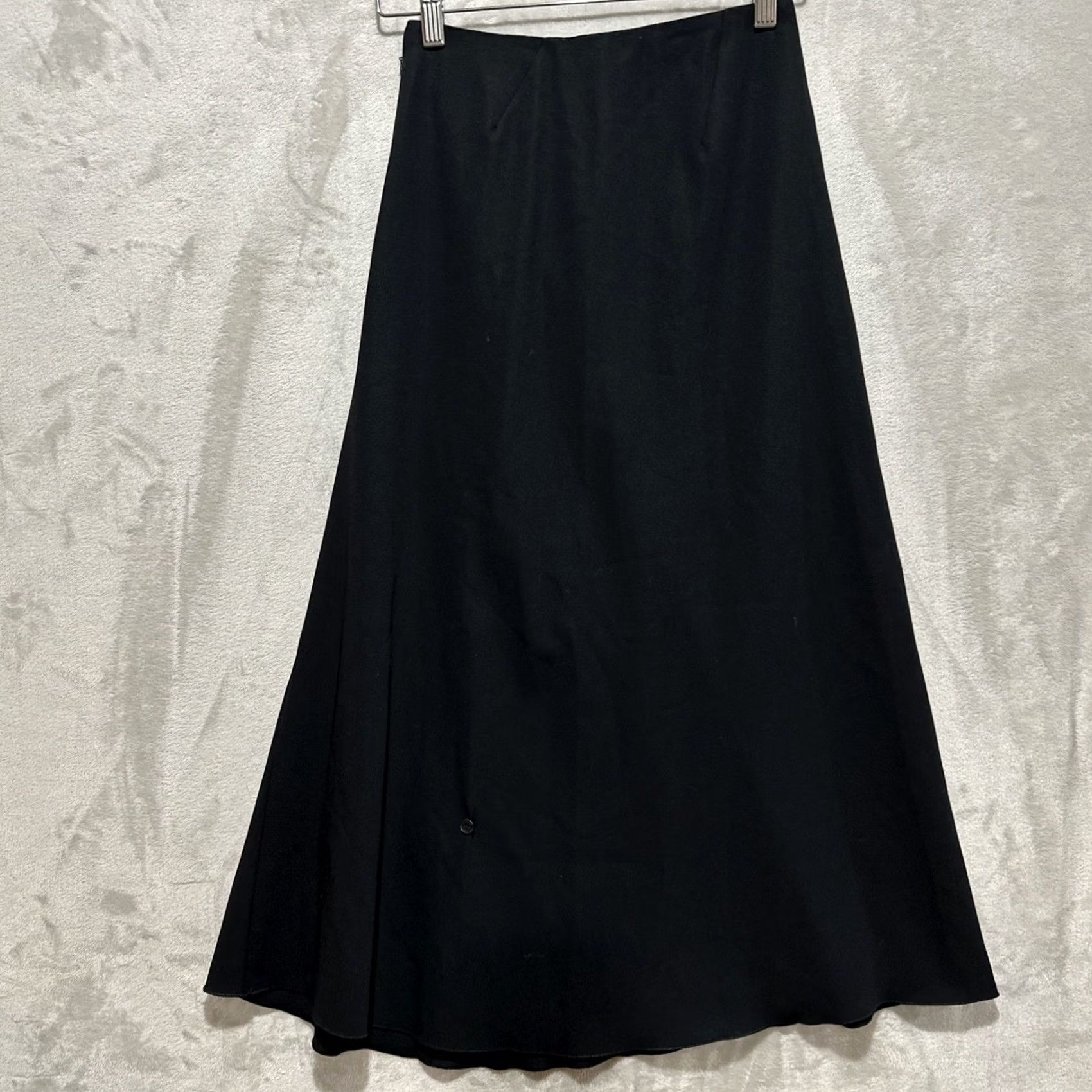 Chanel Chanel Skirt A-Line Black 24 Textured Side Zip Made In France Button Womens Size 42" / US 20 - 2 Thumbnail