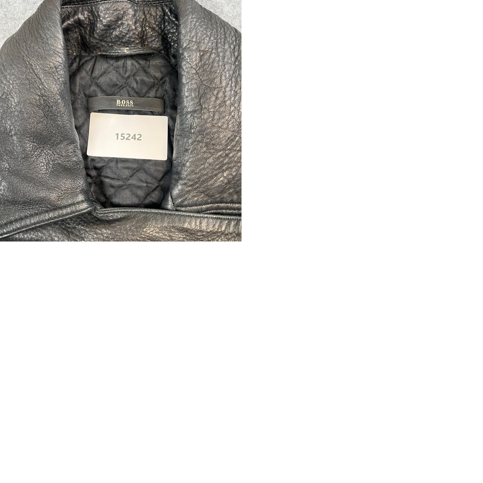 Hugo Boss HUGO BOSS Womens Leather Jacket Short Biker Black 6 Leather Lamb Regular Zip Pockets Vintage No Size M / US 6-8 / IT 42-44 - 10 Thumbnail