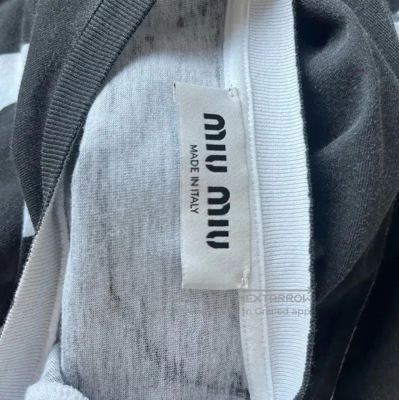 Miu Miu Miu Miu Black Cotton Women's T-Shirt . Size M / US 6-8 / IT 42-44 - 3 Thumbnail
