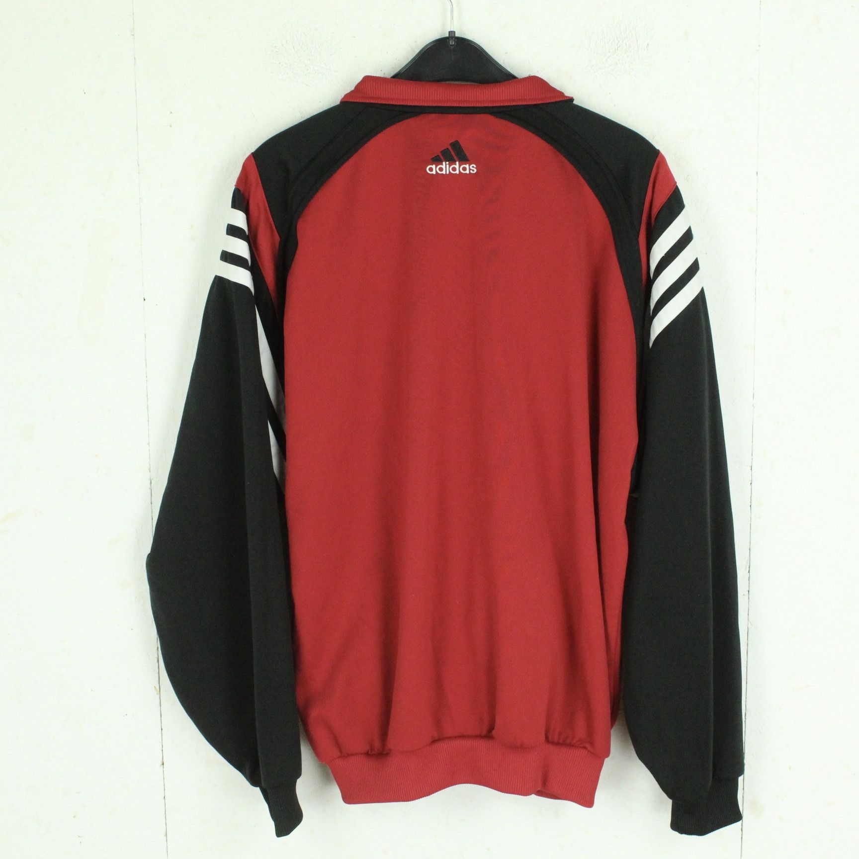 Adidas Vintage Y2K ADIDAS shell jacket Size M black red Grailed