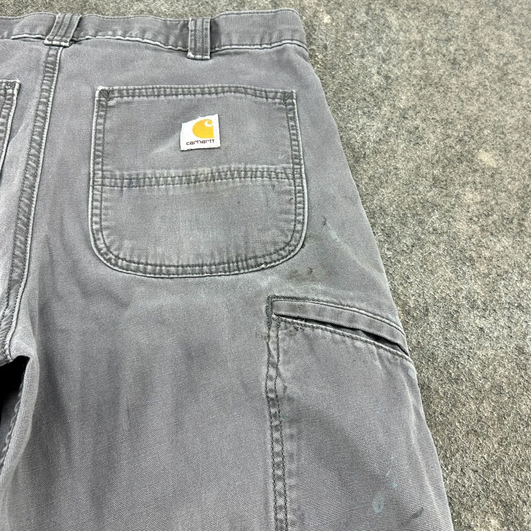 Carhartt VINTAGE Carhartt Pants Mens 32x32 Gray Carpenter Relaxed Rugged Flex Canvas Distressed Size US 32 / EU 48 - 4 Thumbnail