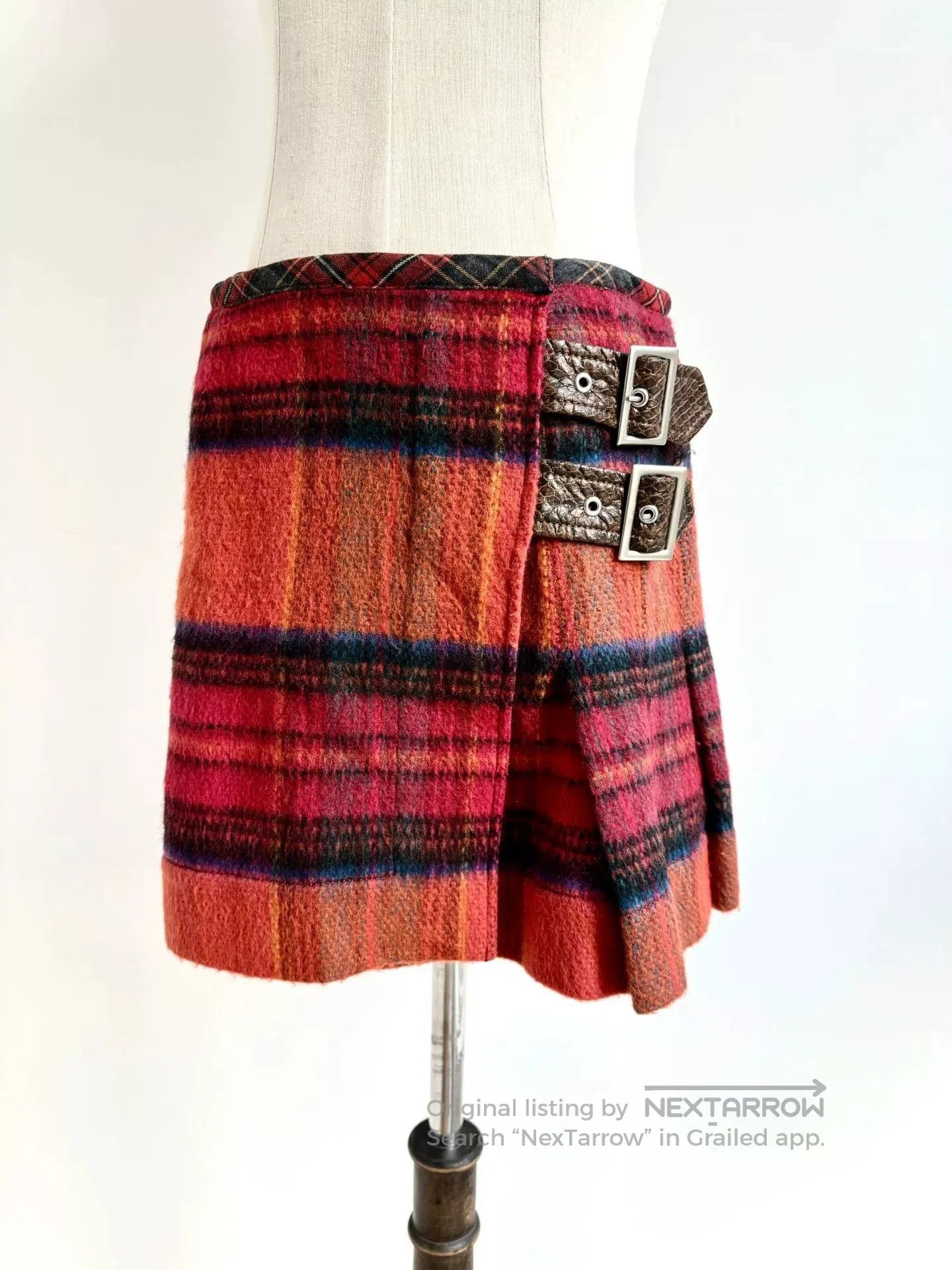 Vivienne Westwood Vivienne Westwood Red Orange Plaid Skirt. Size US 26 / EU 42 - 3 Thumbnail