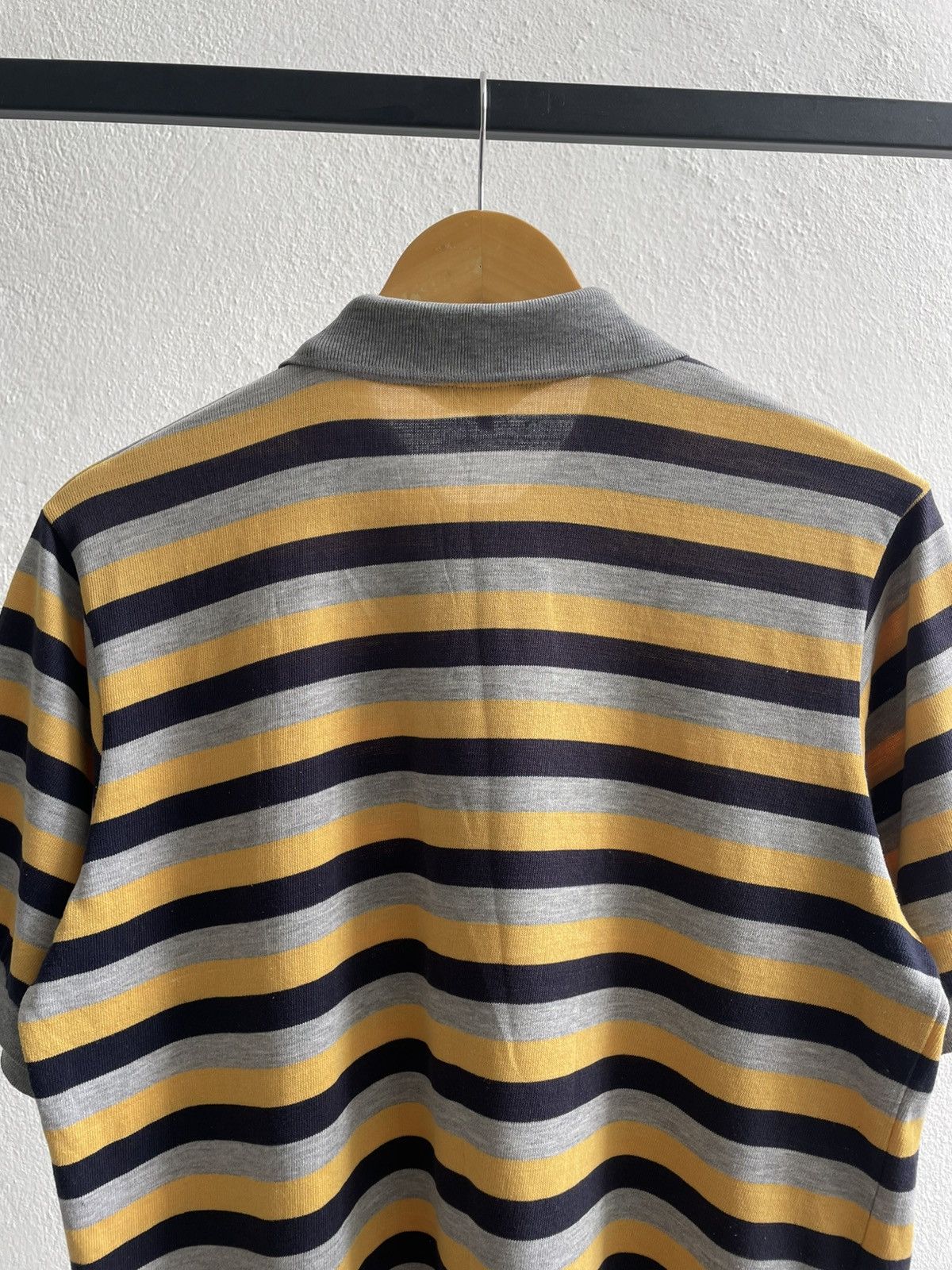 Bape A Bathing Ape Embroiderd Ape Logo Striped Polo Shirts Size US L / EU 52-54 / 3 - 12 Thumbnail