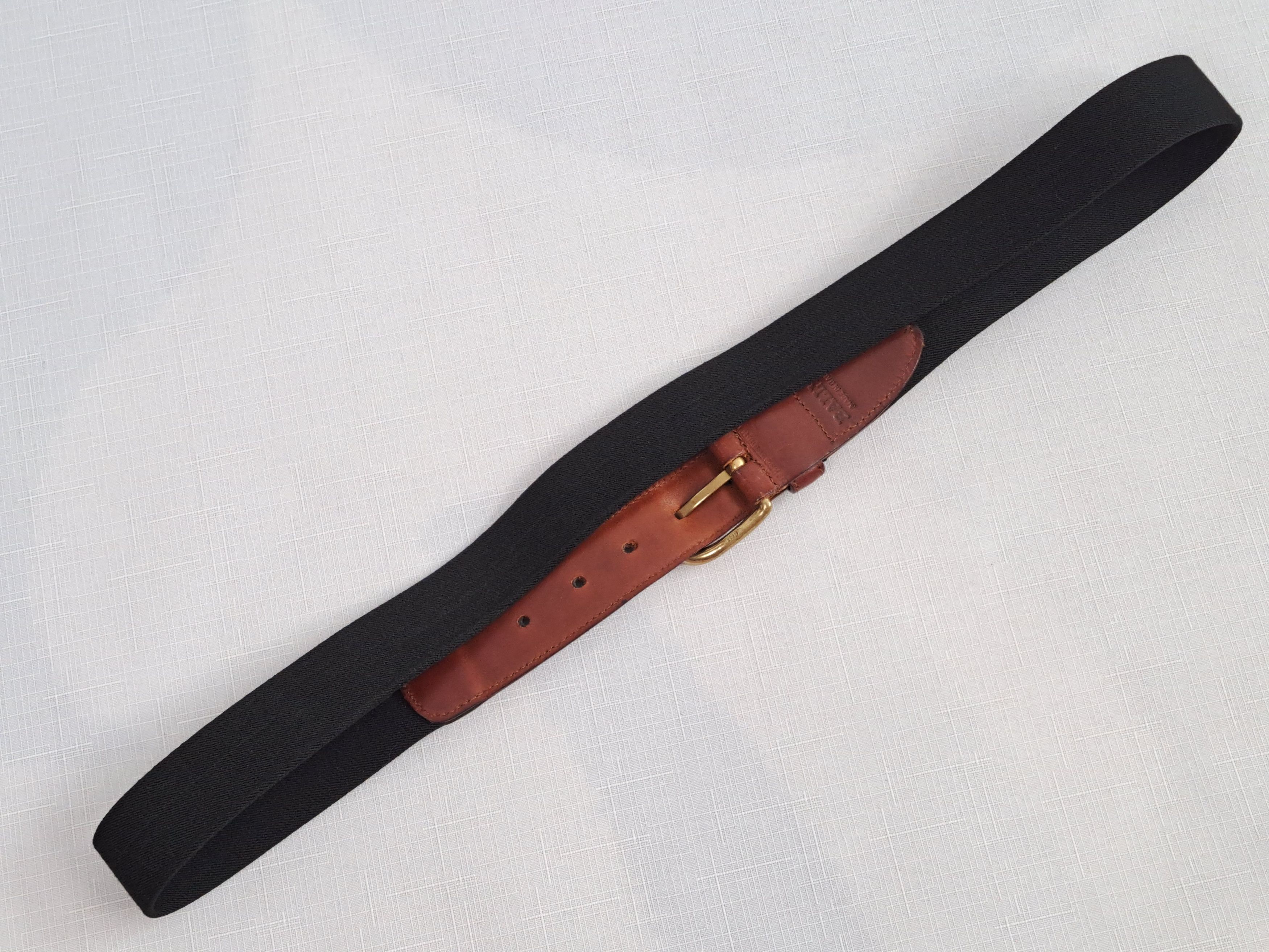 Bally × Vintage Bally vintage leather/elastic fabric belt. Size ONE SIZE - 5 Thumbnail