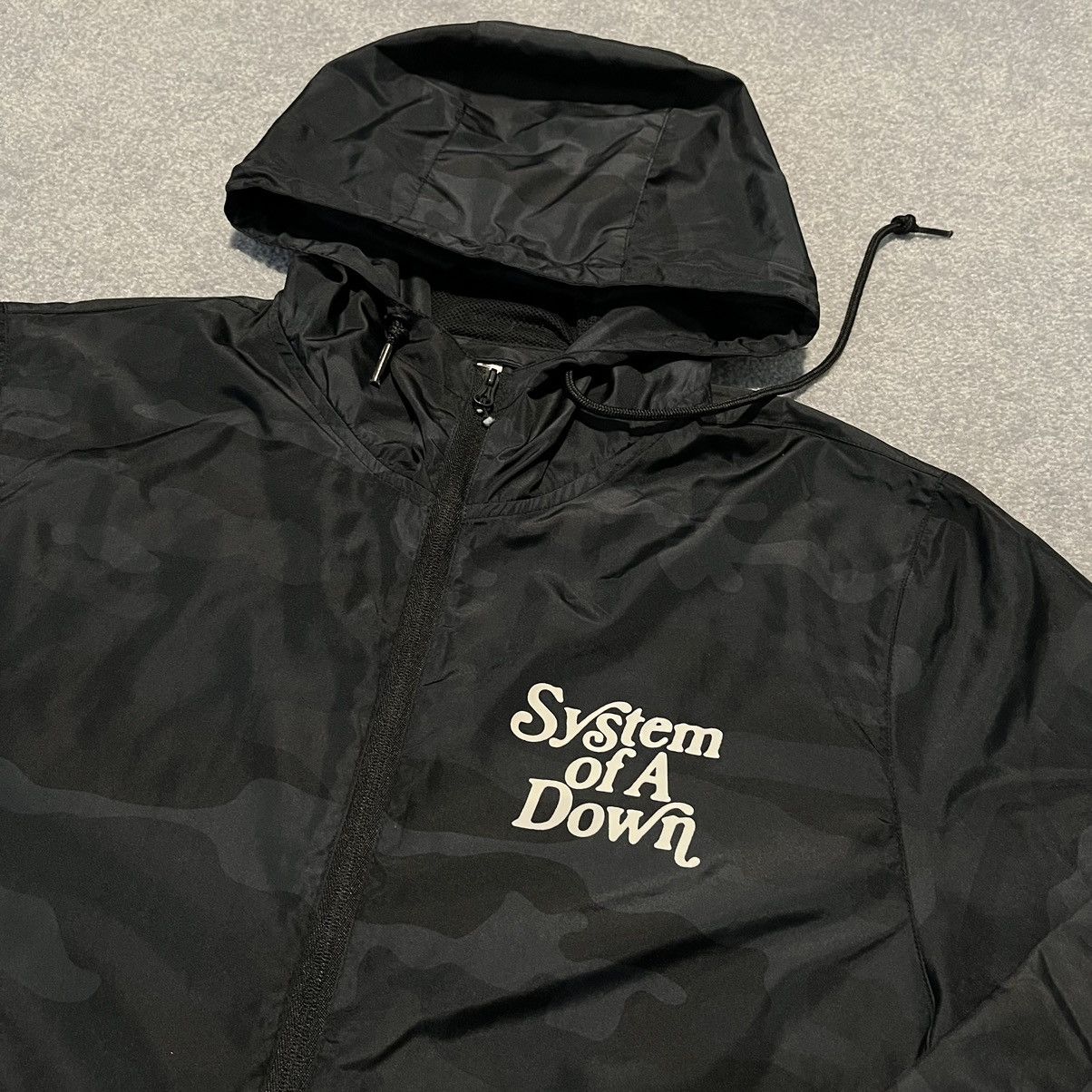 Band Tees Vintage System of a Down Retro Logo Windbreaker Jacket Camo Size US M / EU 48-50 / 2 - 2 Thumbnail