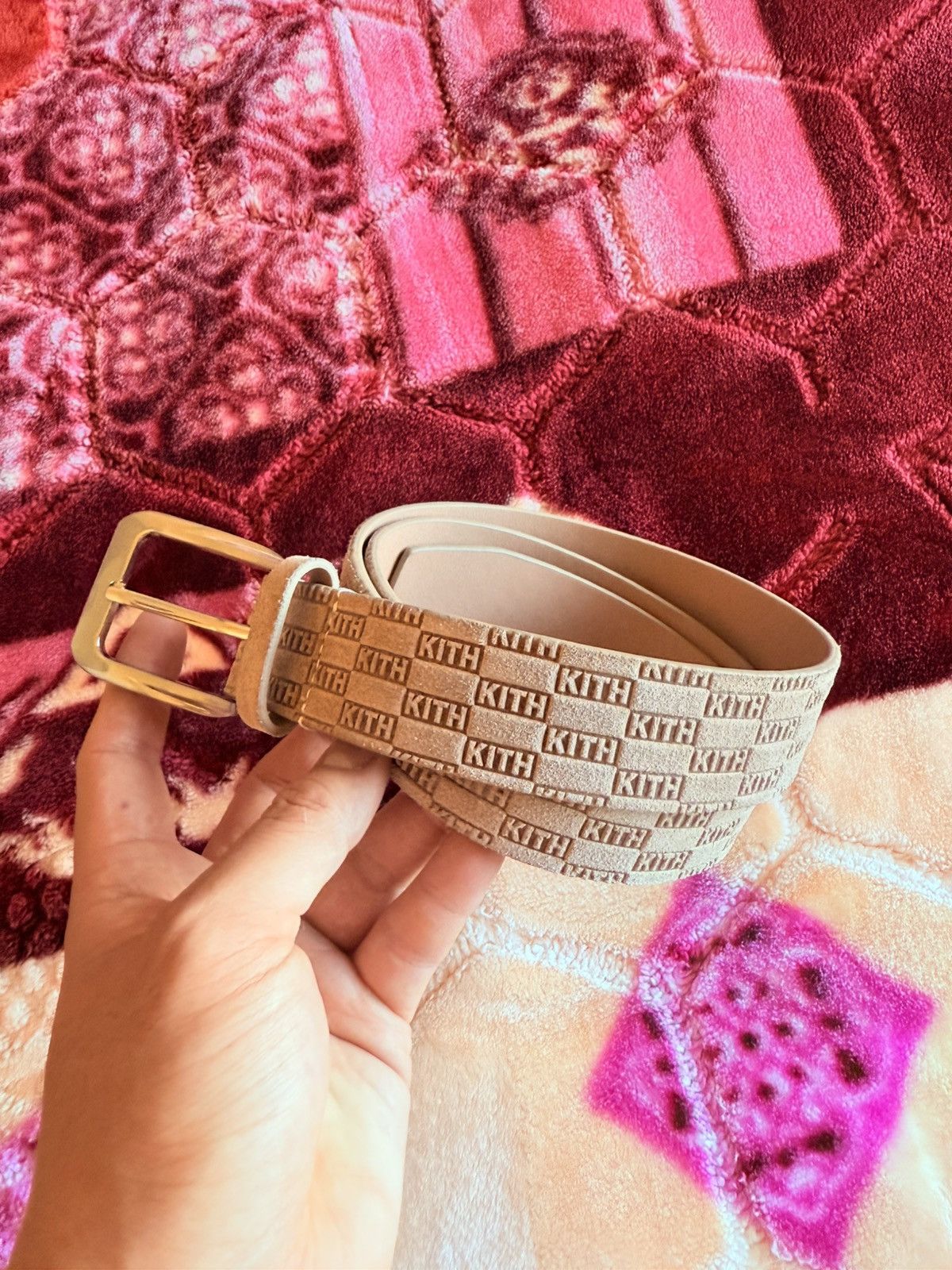 Kith Kith Monogram Suede Leather Belt “Loft” Size L Gently Used🔥 Size 38 - 9 Thumbnail