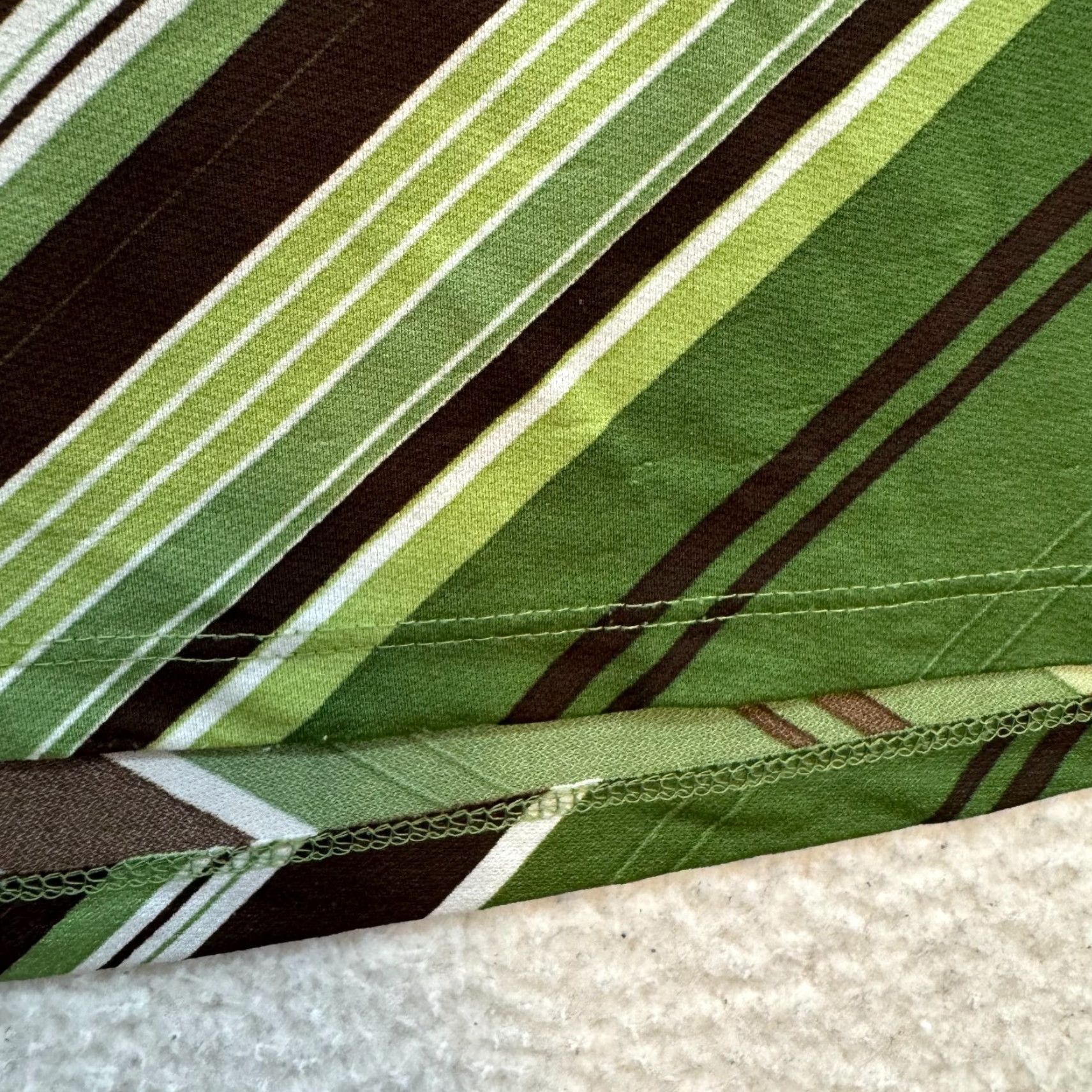 Vintage VINTAGE 90s Y2K Camisole Top XL Green Brown Striped Boho Fairy Grunge Whimsigoth Shirt Mens Girls Womens Size XL / US 12-14 / IT 48-50 - 6 Thumbnail