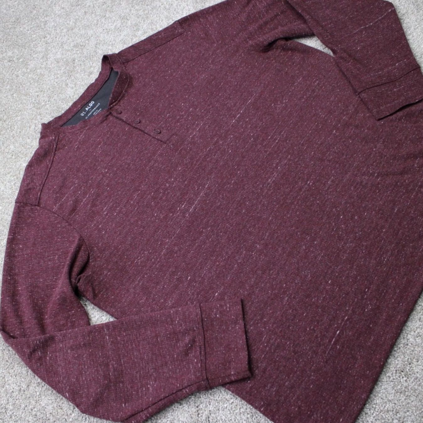 Vintage 01. Algo Red Performance Henley Shirt Mens 2XL 2XL Quick Dry Long Sleeve Size US XXL / EU 58 / 5 - 6 Thumbnail