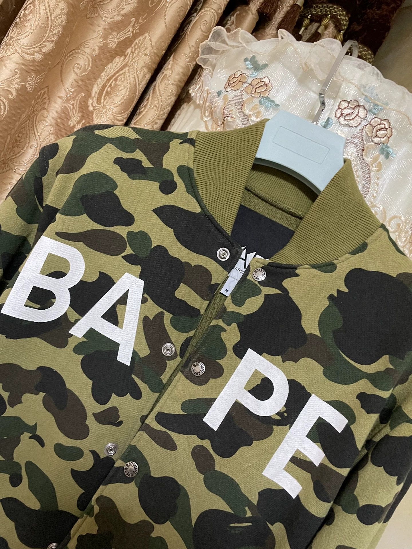 Bape BAPE OG 1ST Green Camo Baseball Jacket M Near New Size US M / EU 48-50 / 2 - 8 Thumbnail