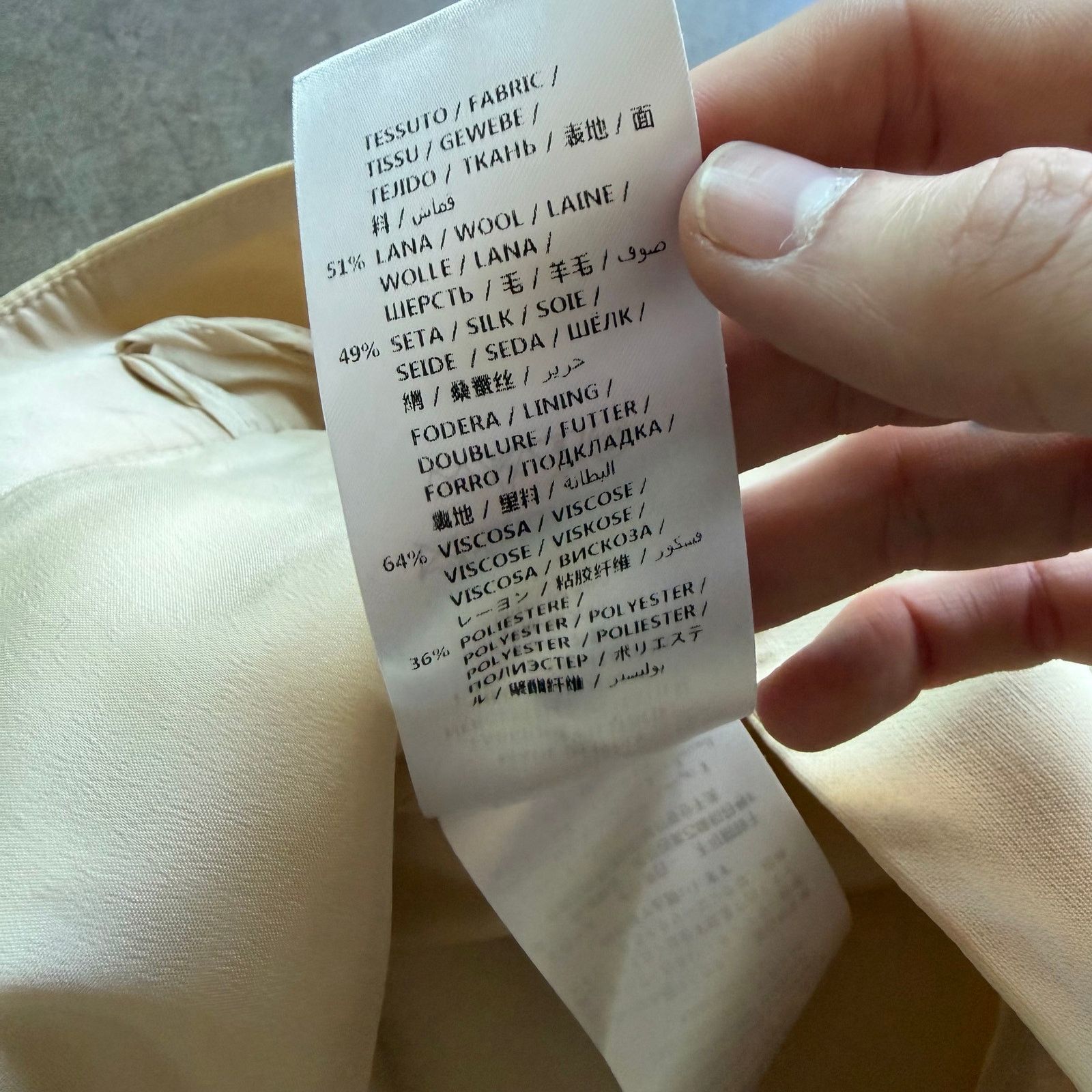 Gucci Ecru Wool Marmont GG Buckle Skirt XS