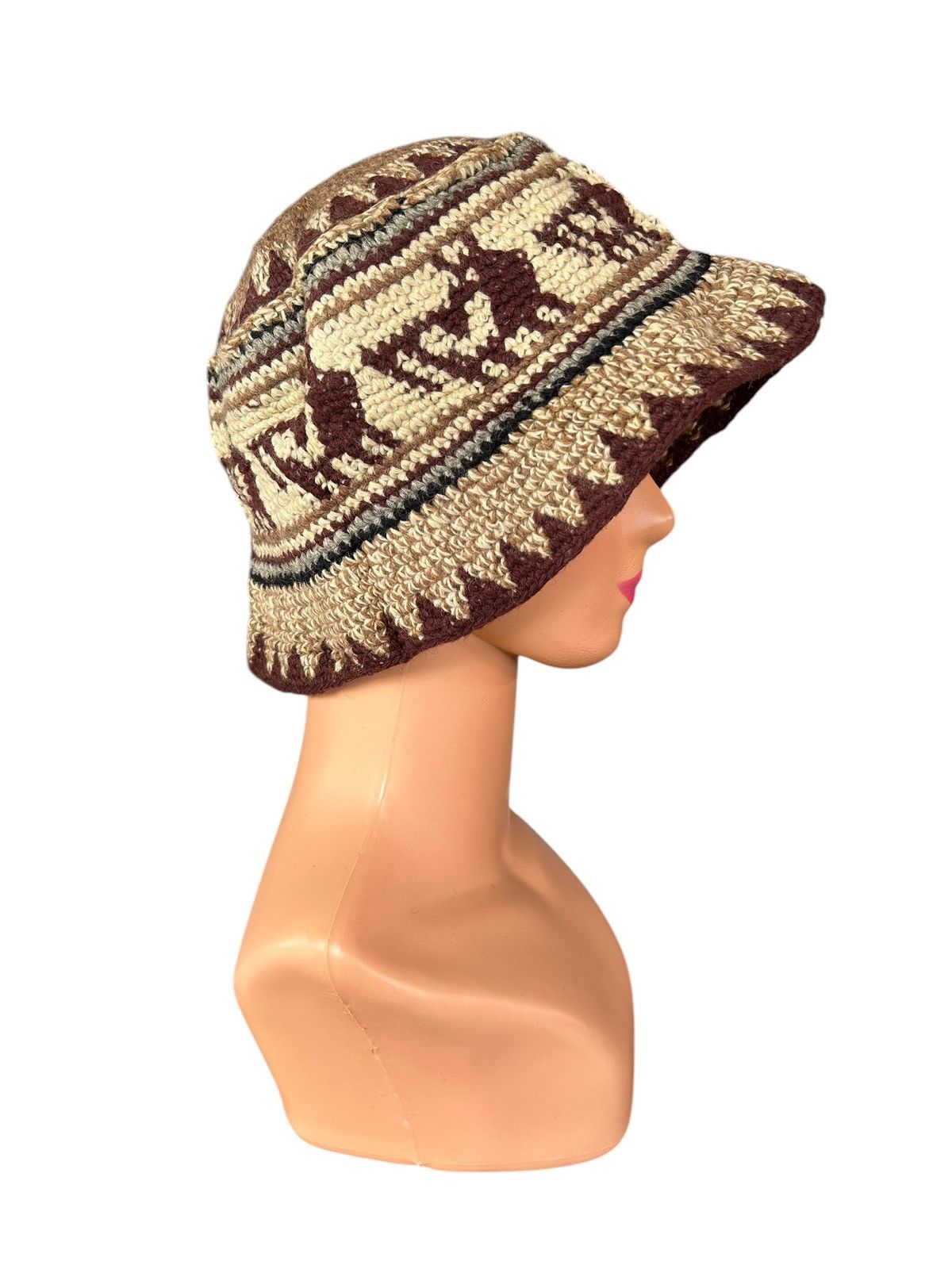 Japanese Brand × Kapital × Vintage Crochet Knitted Handmade Bucket Hats Size ONE SIZE - 4 Thumbnail
