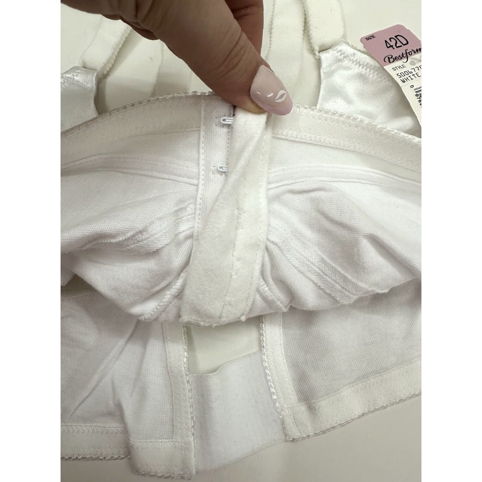 Vintage VINTAGE Bestform Bra 42D White Front Closure Womens NWTs Vintage 5006770 Size ONE SIZE - 3 Thumbnail