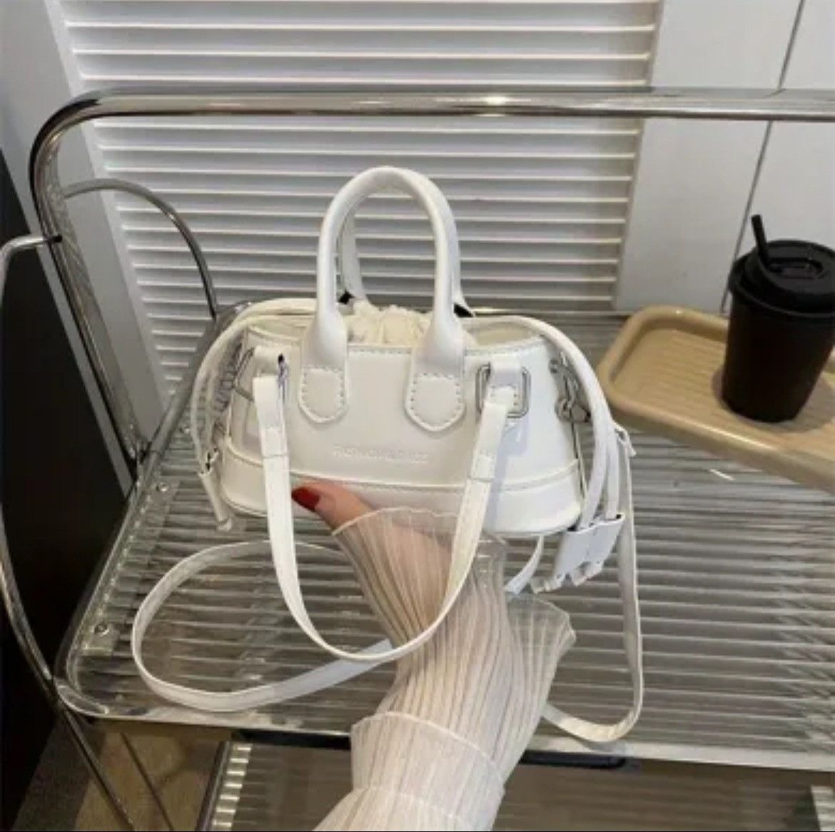 Other White Mini Shoulder Bag – Multi-Strap Y2K-Inspired Purse Size ONE SIZE - 2 Thumbnail