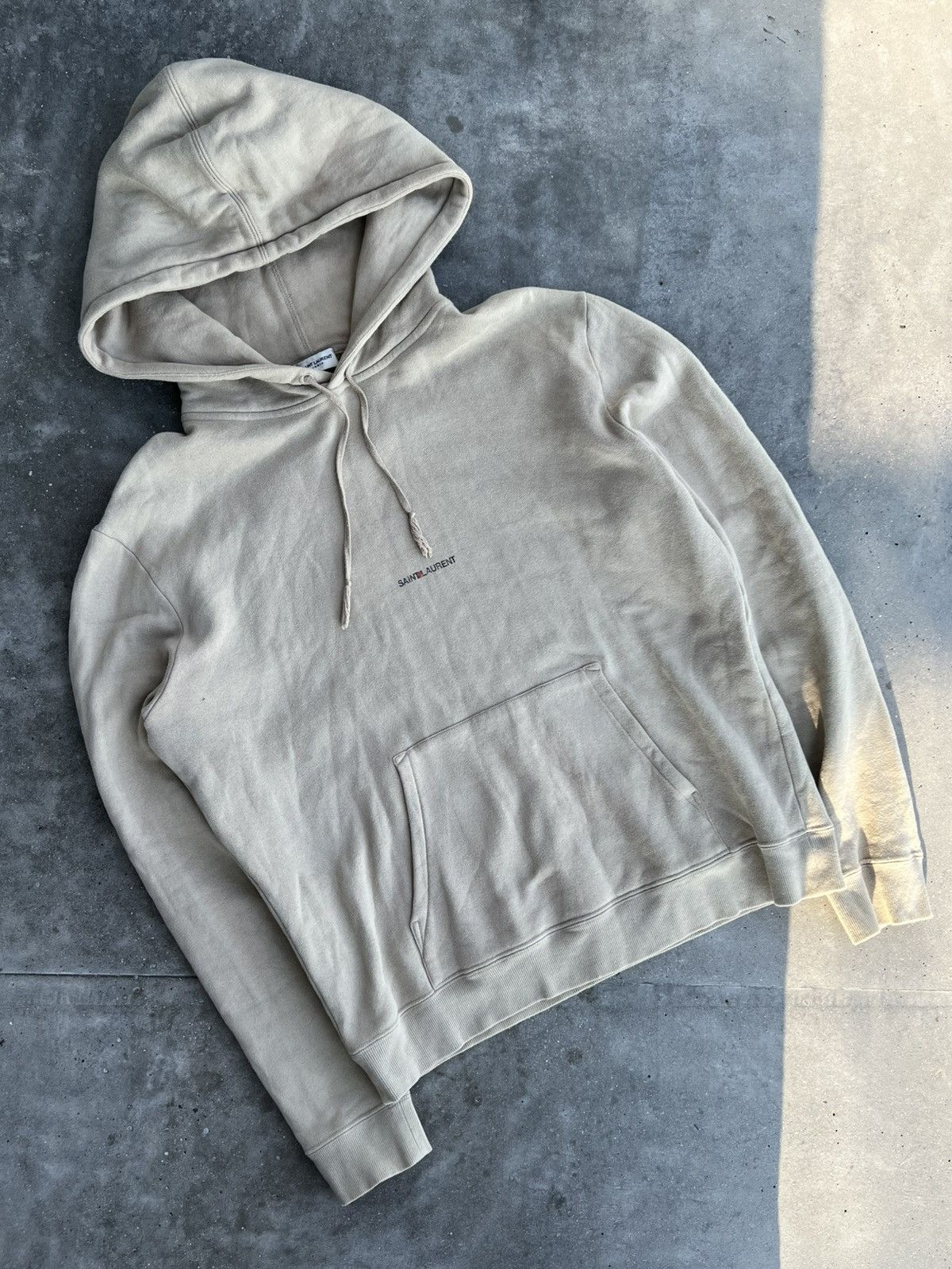 Hedi Slimane Hedi Slimane Saint Laurent Paris small logo hoodie beige Size US L / EU 52-54 / 3 - 2 Thumbnail
