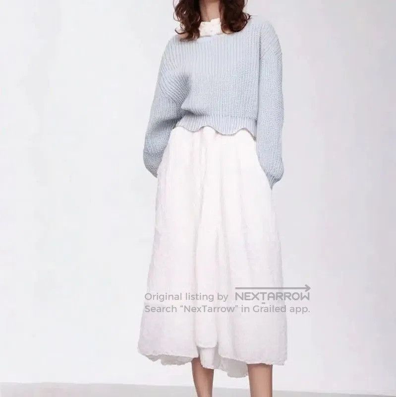 Dior Dior Light Blue Wool Cropped Sweater for Women . Size S / US 4 / IT 40 - 2 Thumbnail