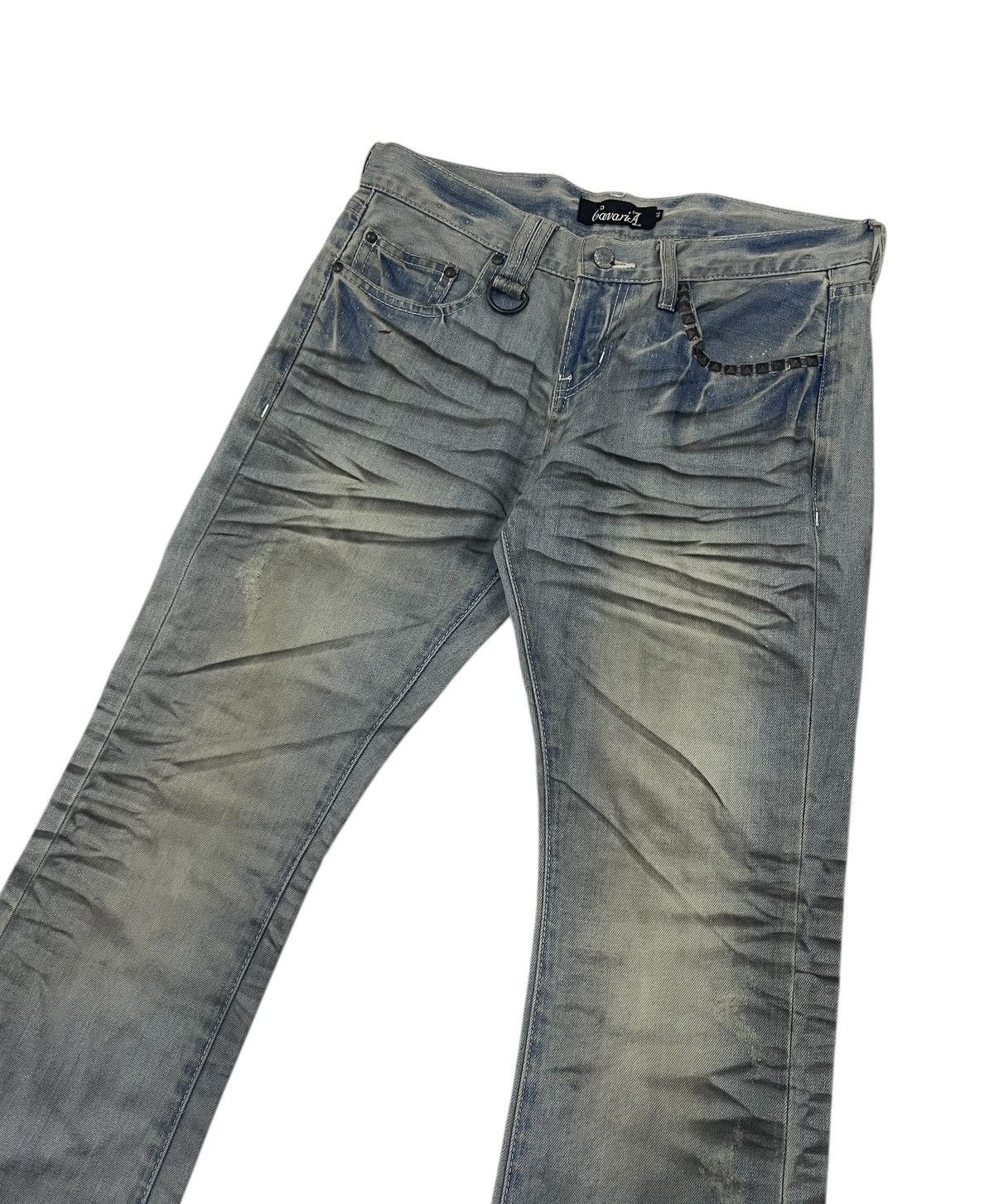 Hysteric Glamour CavariA Japan Studded Clawmarks Flare Jeans Size US 31 - 4 Thumbnail