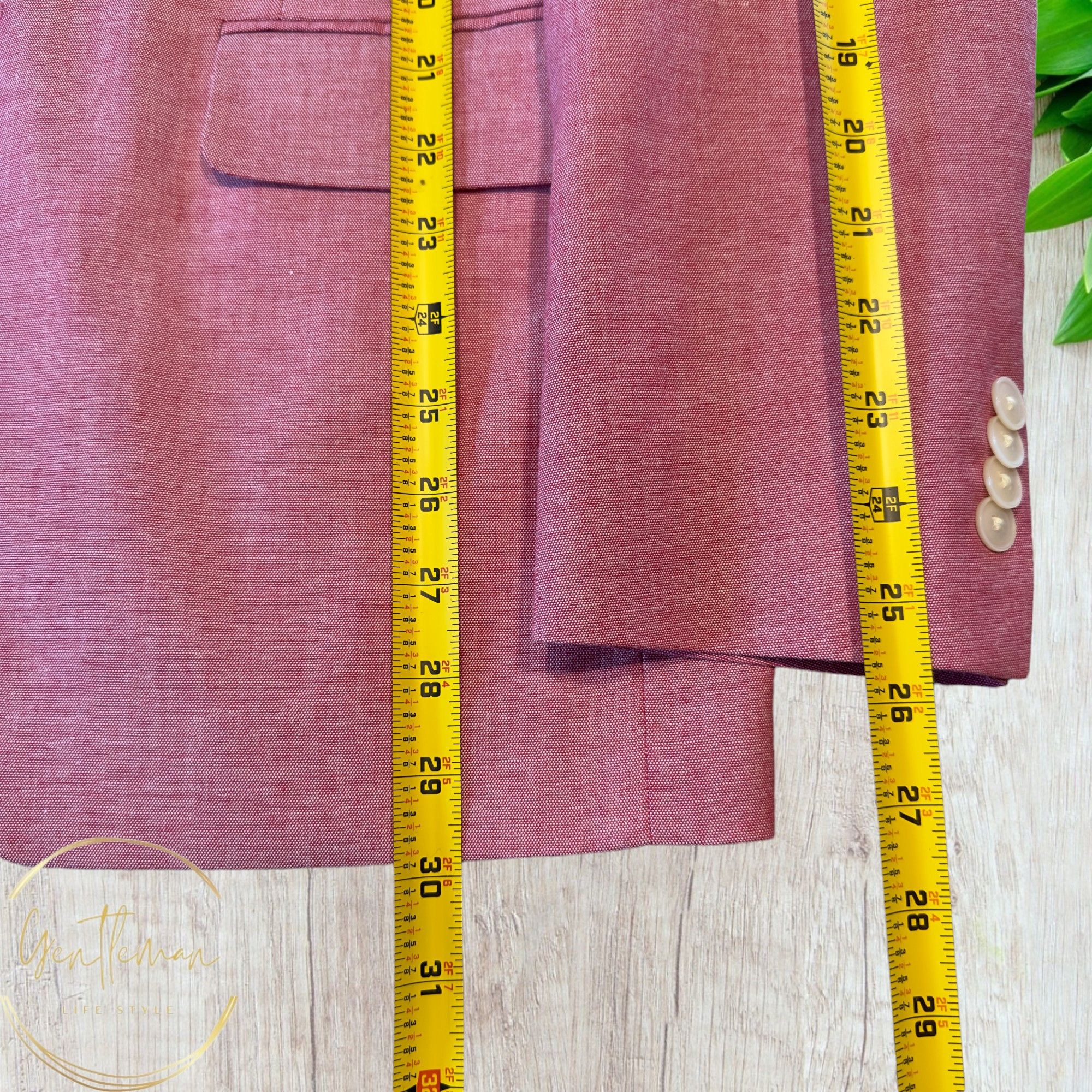Tommy Hilfiger TOMMY HILFIGER Mens Blazer Sport Coat Jacket 40R Pink Size 40R - 7 Thumbnail
