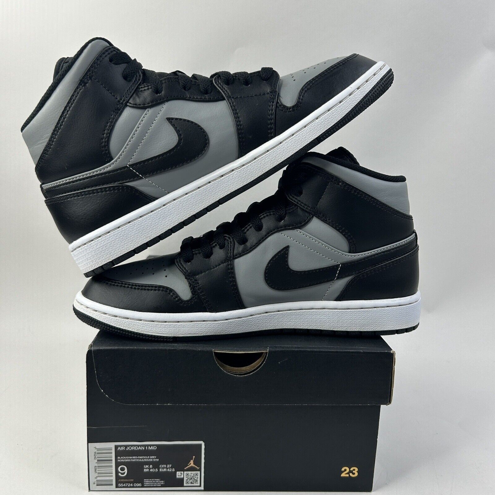 Nike Nike Air Jordan 1 Mid Retro “Shadow/Bred” 2024 Size US 9 / EU 42 - 3 Thumbnail