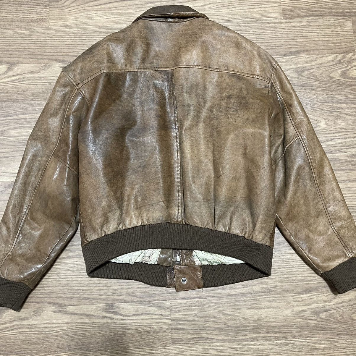 Vintage Vintage brown leather flight jacket medium Size US M / EU 48-50 / 2 - 9 Thumbnail