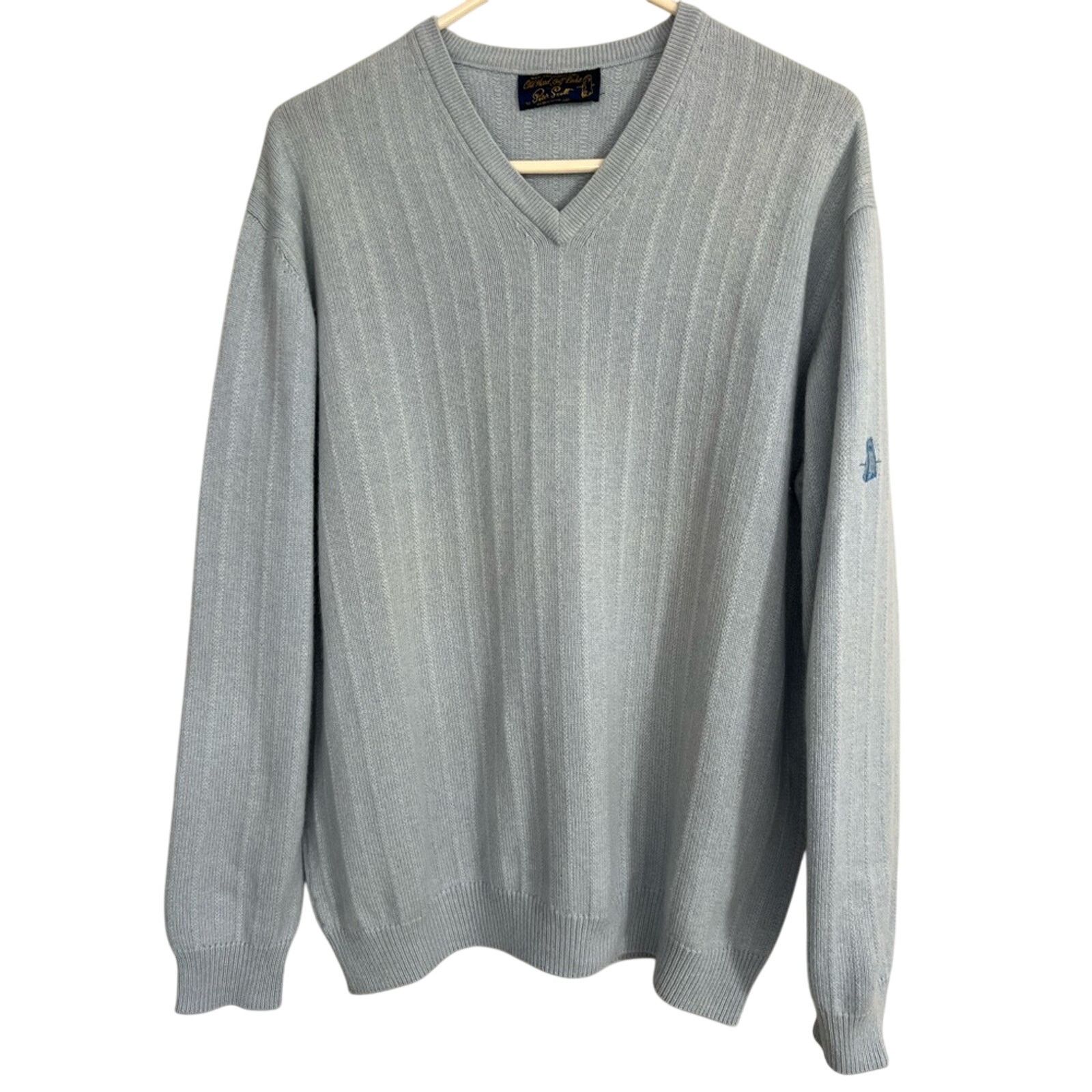 Old Head Golf Peter Scott Mens 100% Cashmere V Neck Sweater