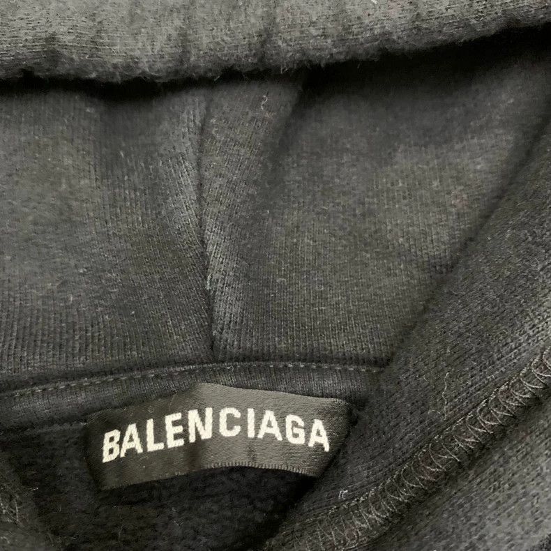 Balenciaga Balenciaga Black Eco-Hoodie Hoodie Size US M / EU 48-50 / 2 - 6 Thumbnail