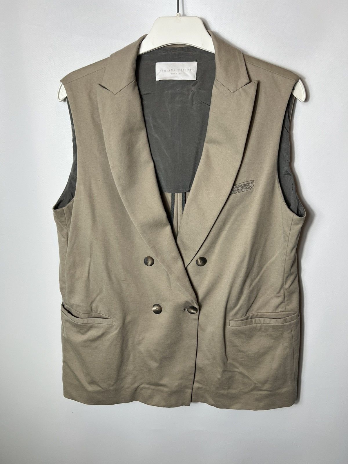 Fabiana Filippi Vintage luxury designer Fabiana Filippi Sleeves Vest Gilet Size M / US 6-8 / IT 42-44 - 1 Thumbnail