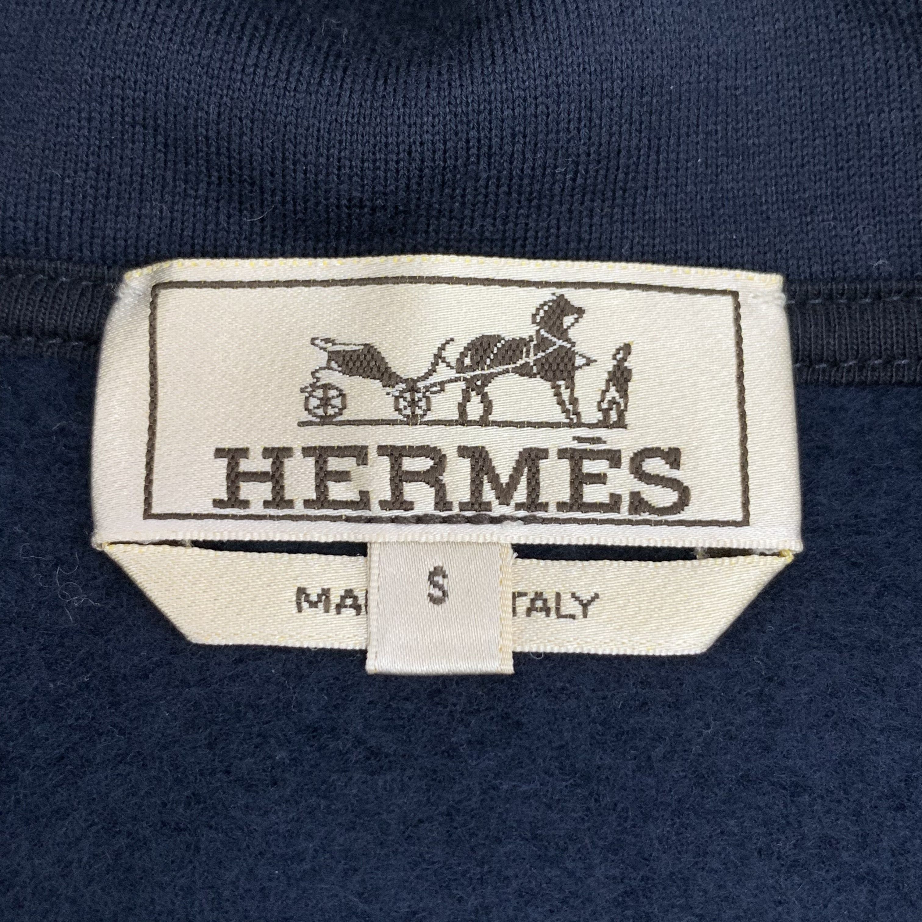 Hermes Hermès Navy Cotton Zip Hoodie Jacket (Size S) Size S / US 4 / IT 40 - 2 Thumbnail